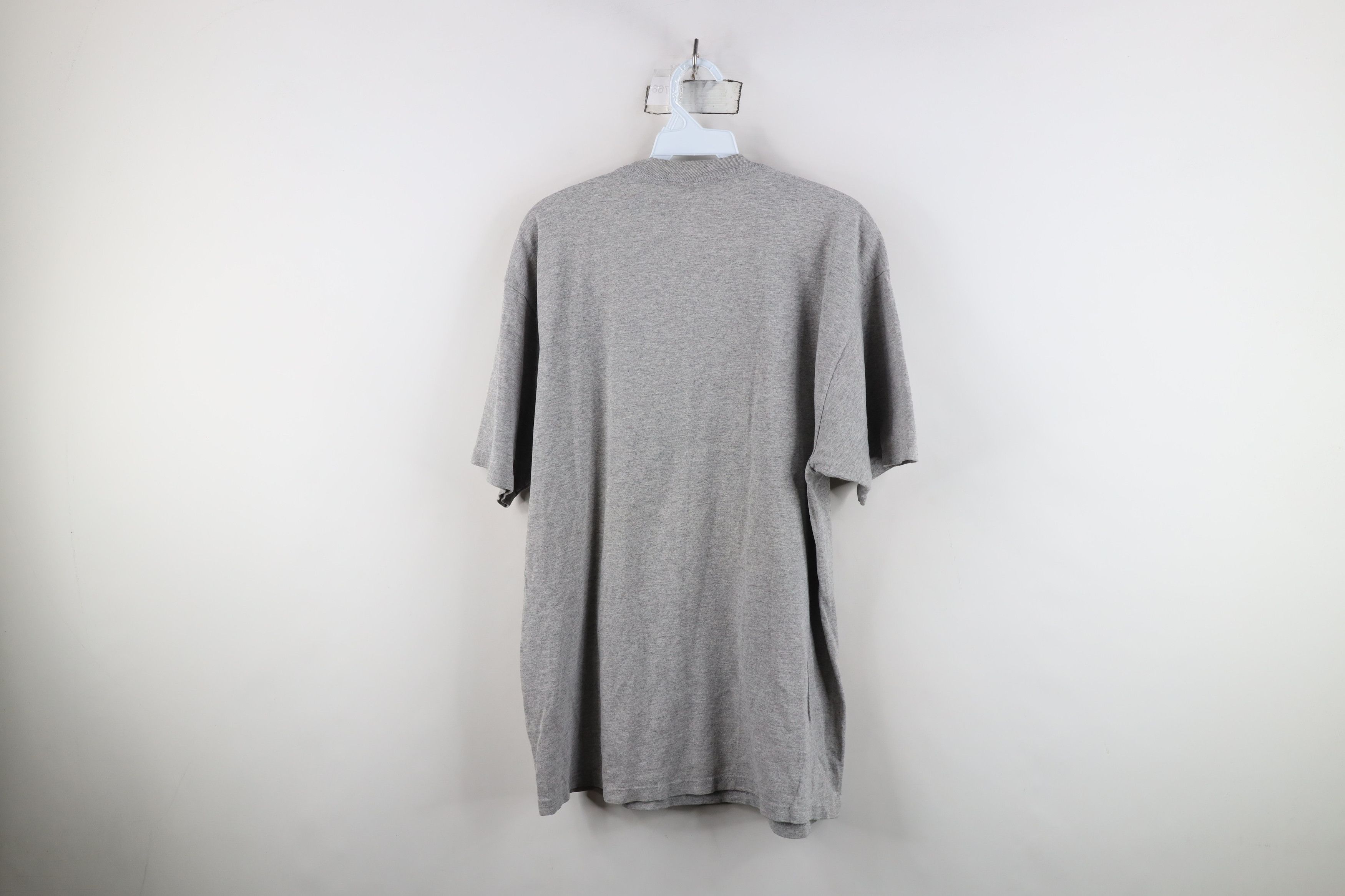 Vintage Vintage 90s Y2K Streetwear Heavyweight Cotton T-Shirt Gray Size US XL / EU 56 / 4 - 11 Thumbnail