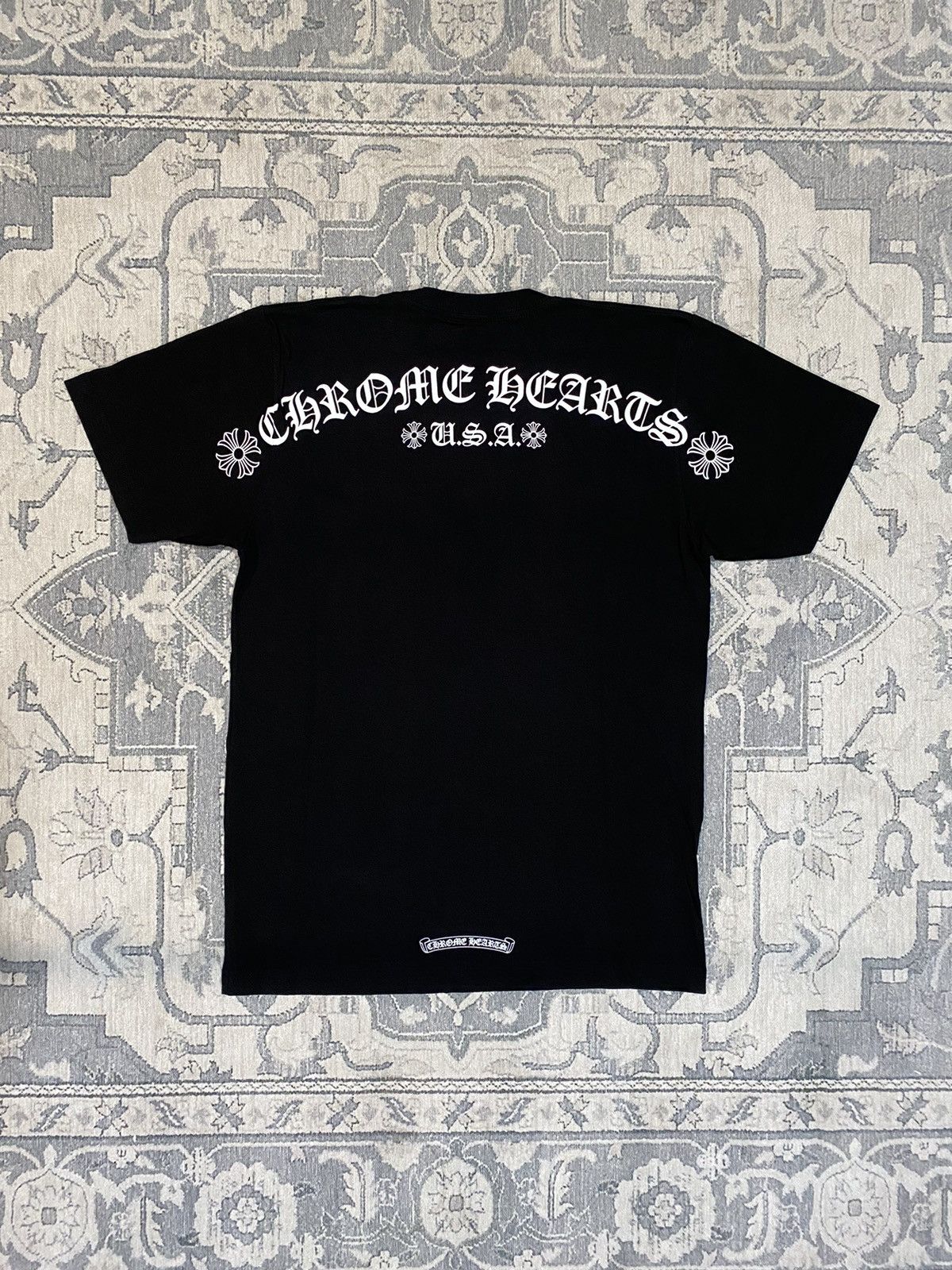 image of Chrome Hearts Arc Logo Tee in Black, Men's (Size Medium)
