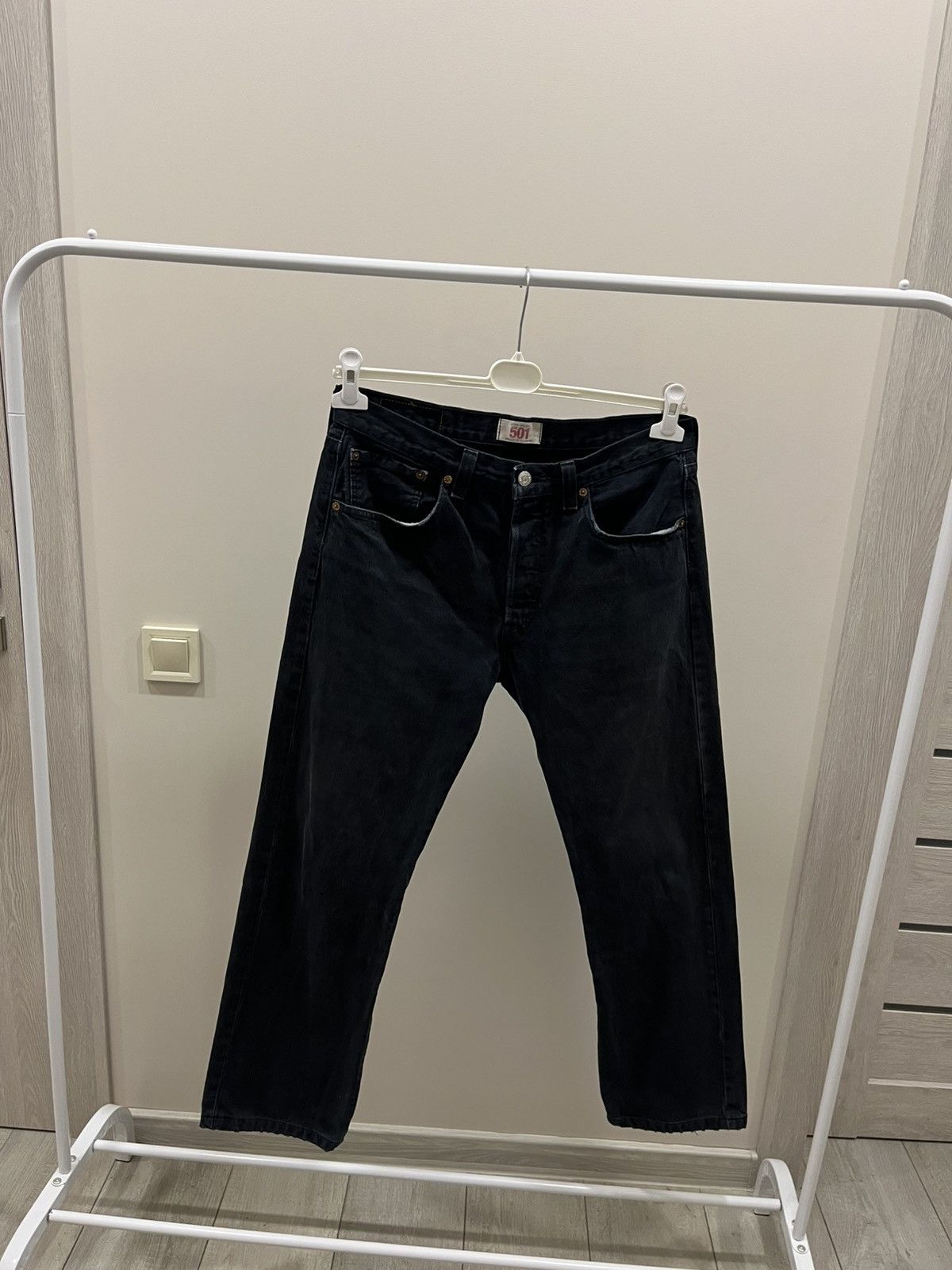 Levi's 501 black jeans w33 l32 vintage crazy Y2K streetwear
