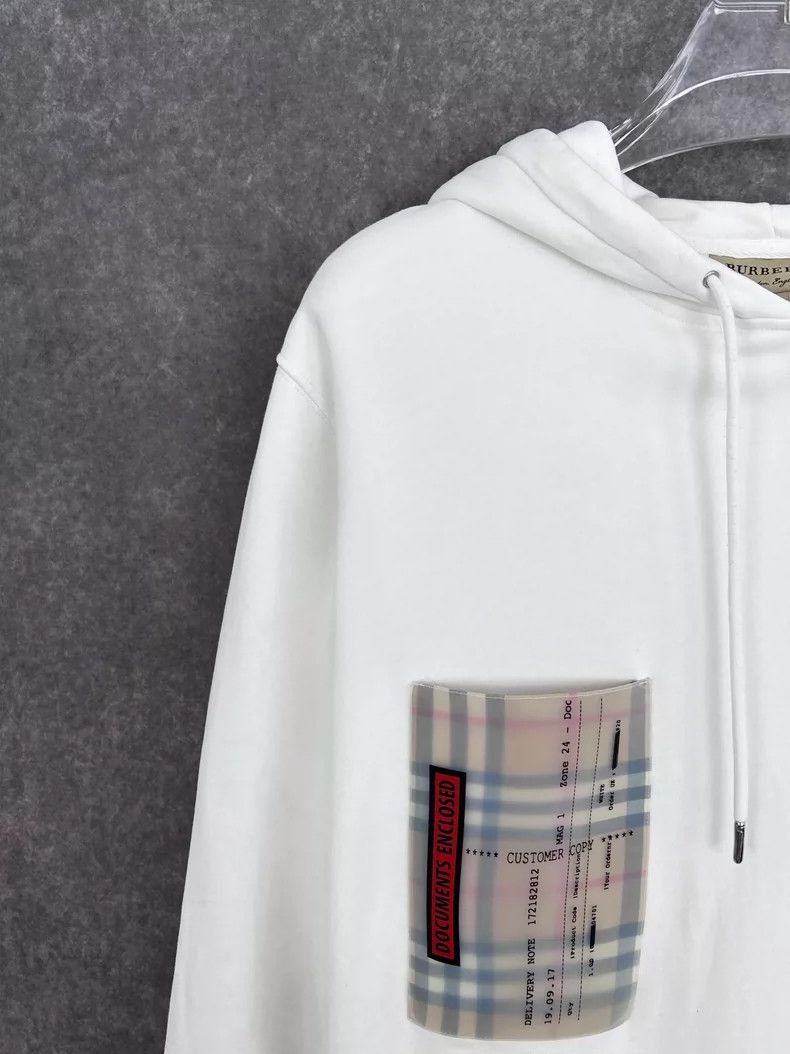 Burberry Burberry Burberry White Hooded Sweatshirt with Pocket-2507 Size US S / EU 44-46 / 1 - 6 Thumbnail
