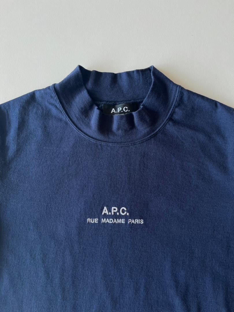 A.P.C. A.P.C Rue Madame Paris Navy Blue Tee Size S / US 4 / IT 40 - 3 Thumbnail