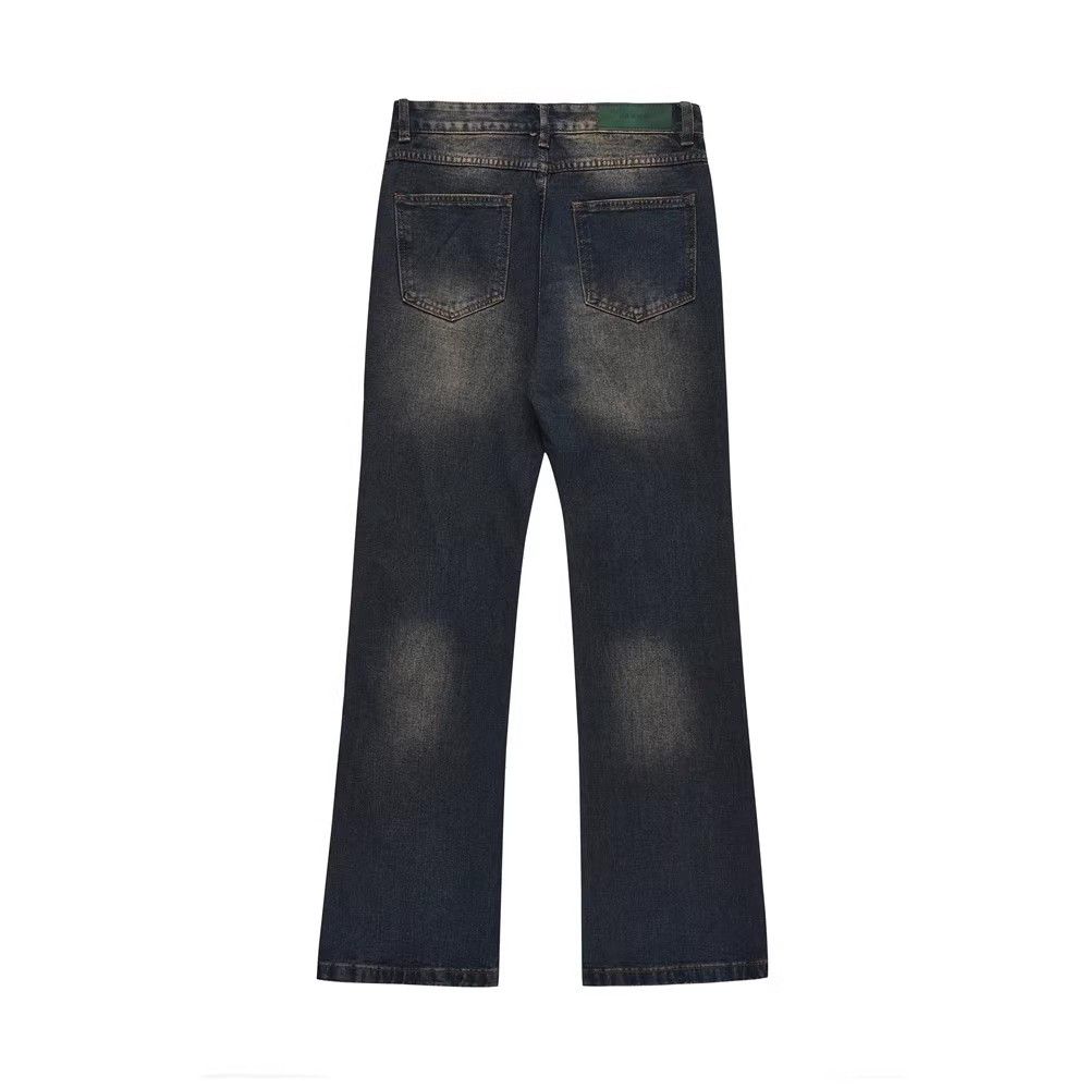 Japanese Brand × Jean Washed men's split stitching loose wide-leg casual jeans Size US 32 / EU 48 - 2 Thumbnail