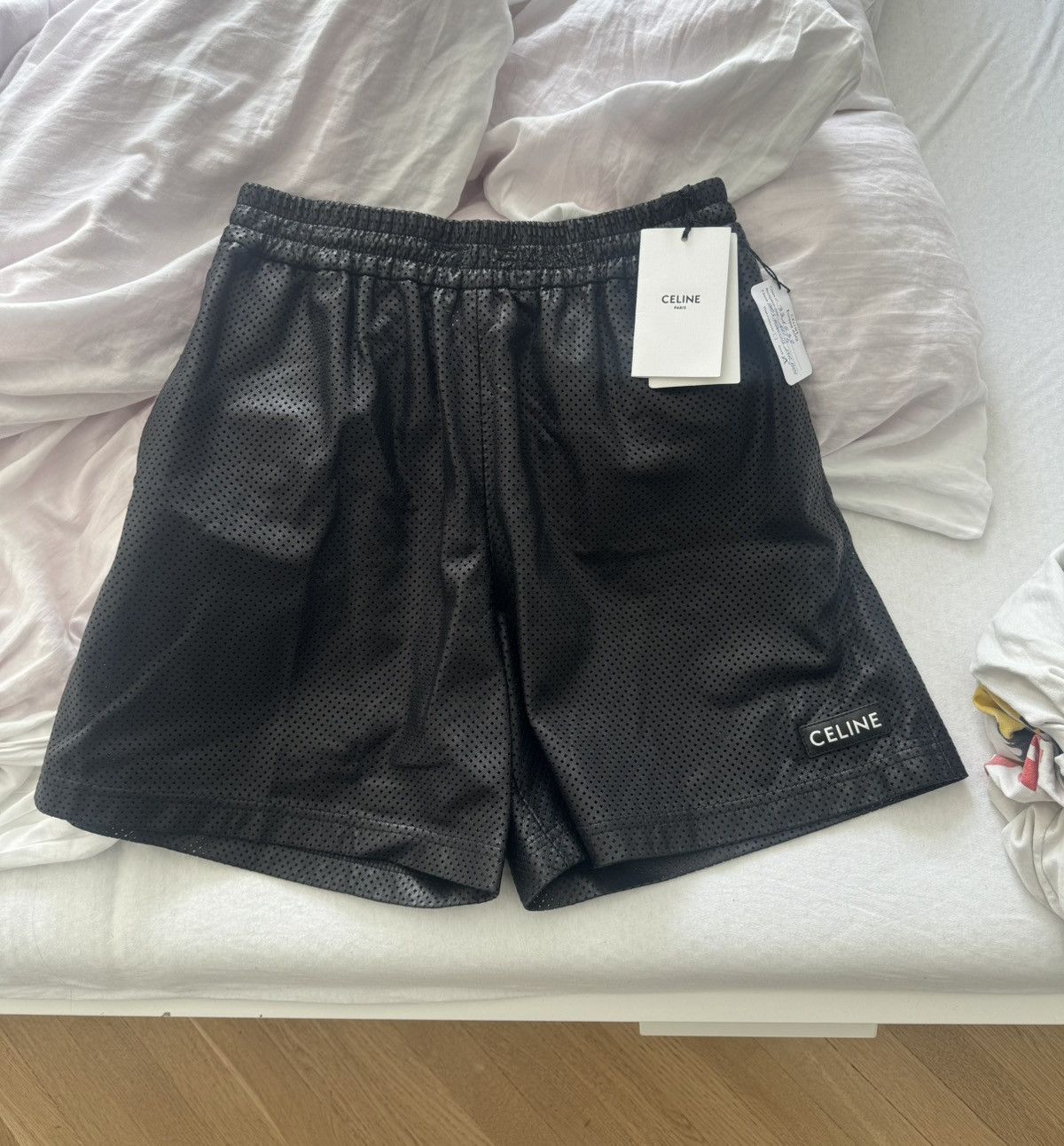 Celine Celine Paris Lambskin Leather Logo Designer Shorts Luxury Size US 30 / EU 46 - 4 Thumbnail