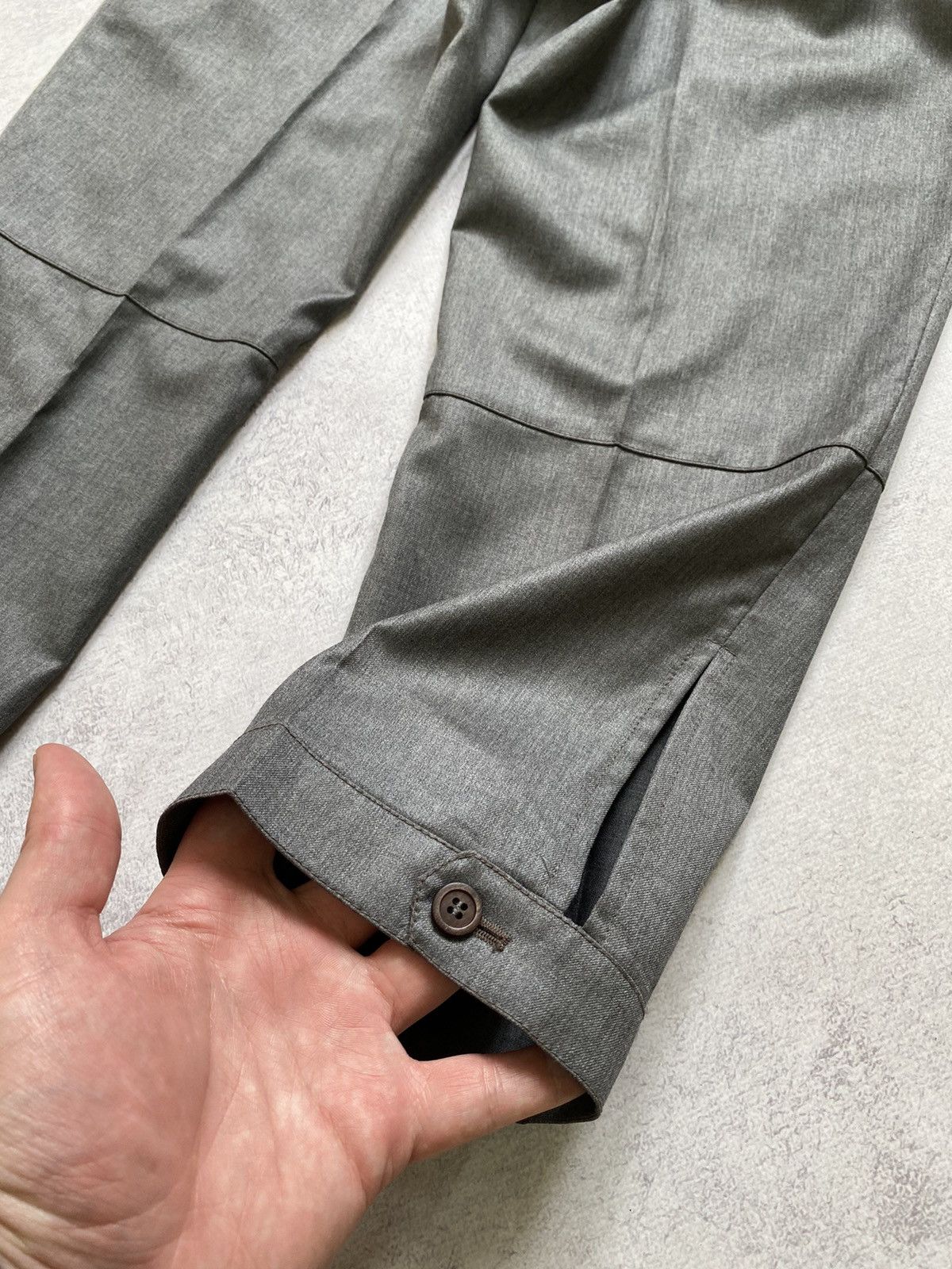 Brunello Cucinelli Gunex By Brunello Cucinelli Grey Wool Cropped Trousers Pants Size 27" / US 4 / IT 40 - 13 Thumbnail