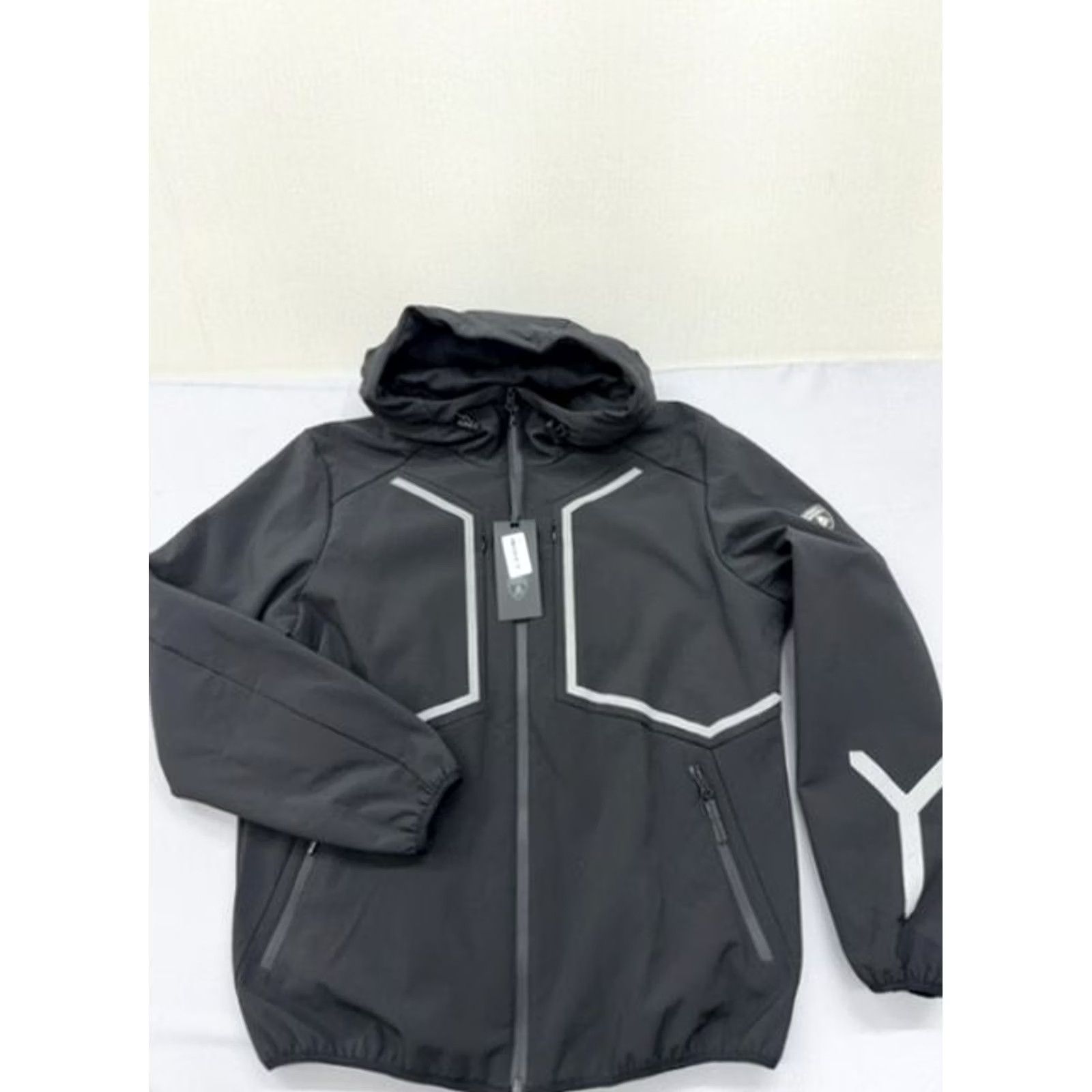 Lamborghini Lamborghini Black Zip Hoodie Men Reflective Piping Embroidered Logo Size US M / EU 48-50 / 2 - 2 Thumbnail