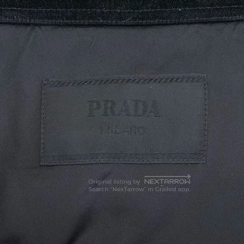 Prada Prada Black Cotton Triangle Logo Jacket. Size US L / EU 52-54 / 3 - 6 Thumbnail