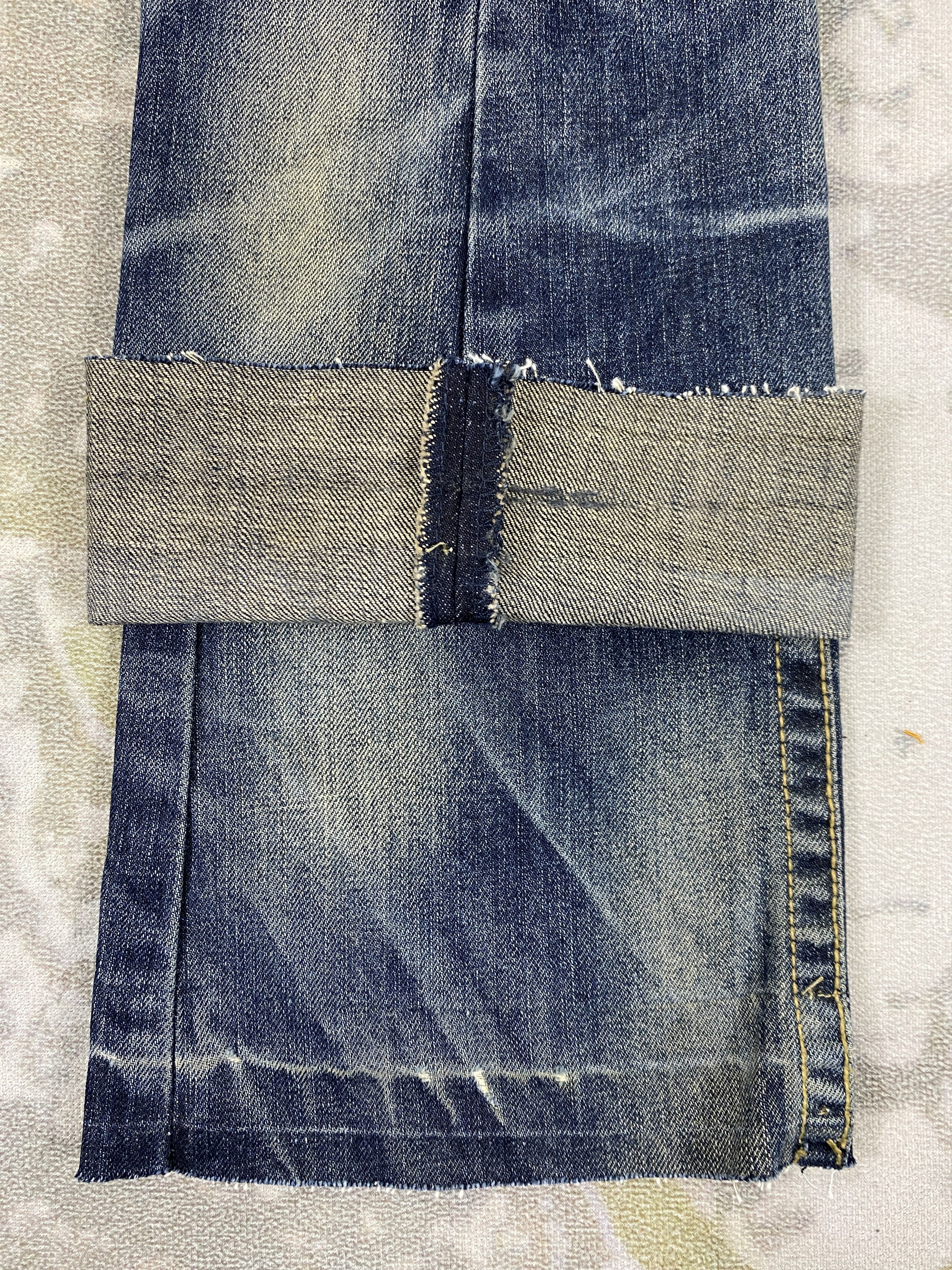 If Six Was Nine Vintage Lolita Low Rise Flare Jeans Denim JN3504 Size US 30 / EU 46 - 13 Thumbnail