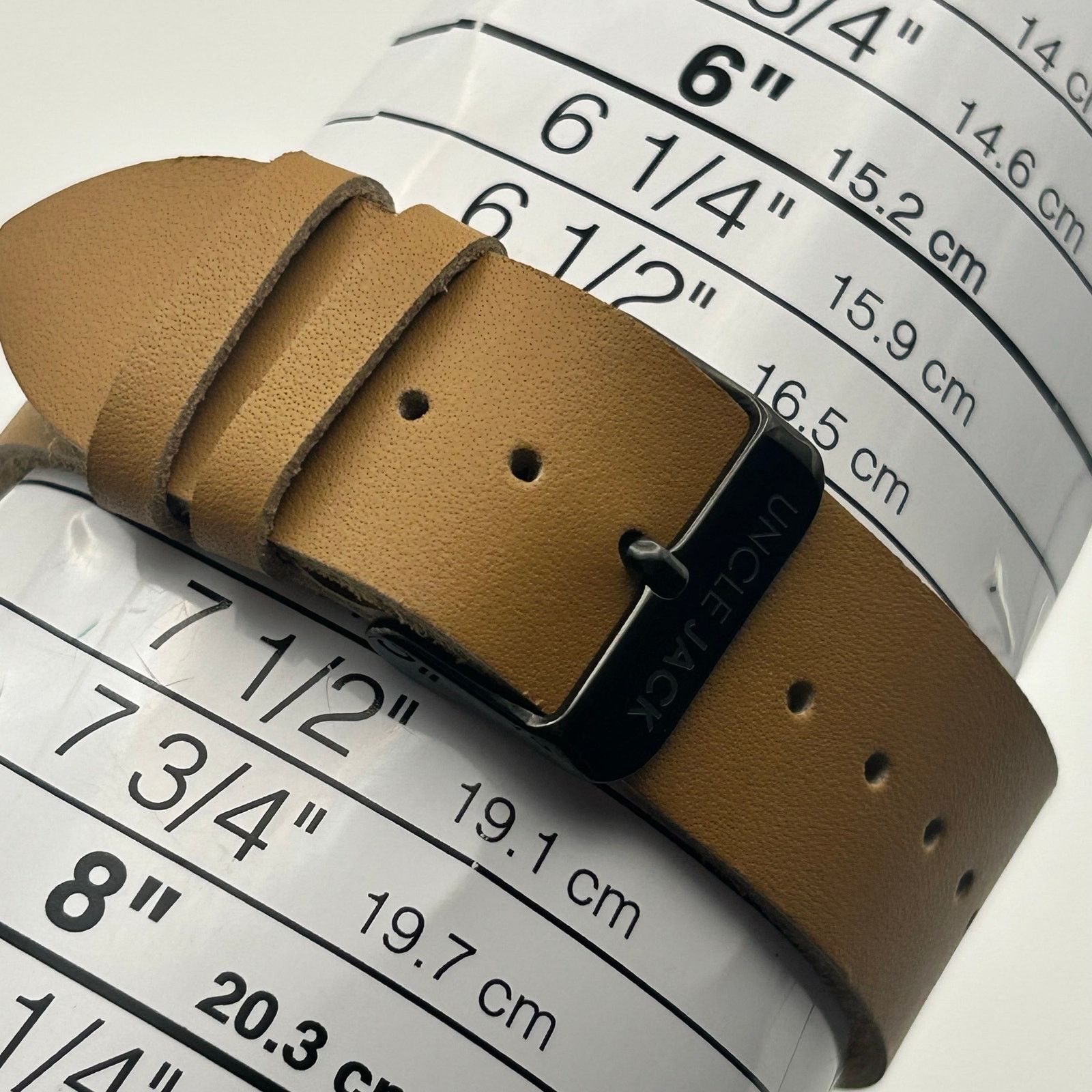 Other Uncle Jack Black Case Tan Genuine Leather Men’s Watch Size ONE SIZE - 8 Thumbnail