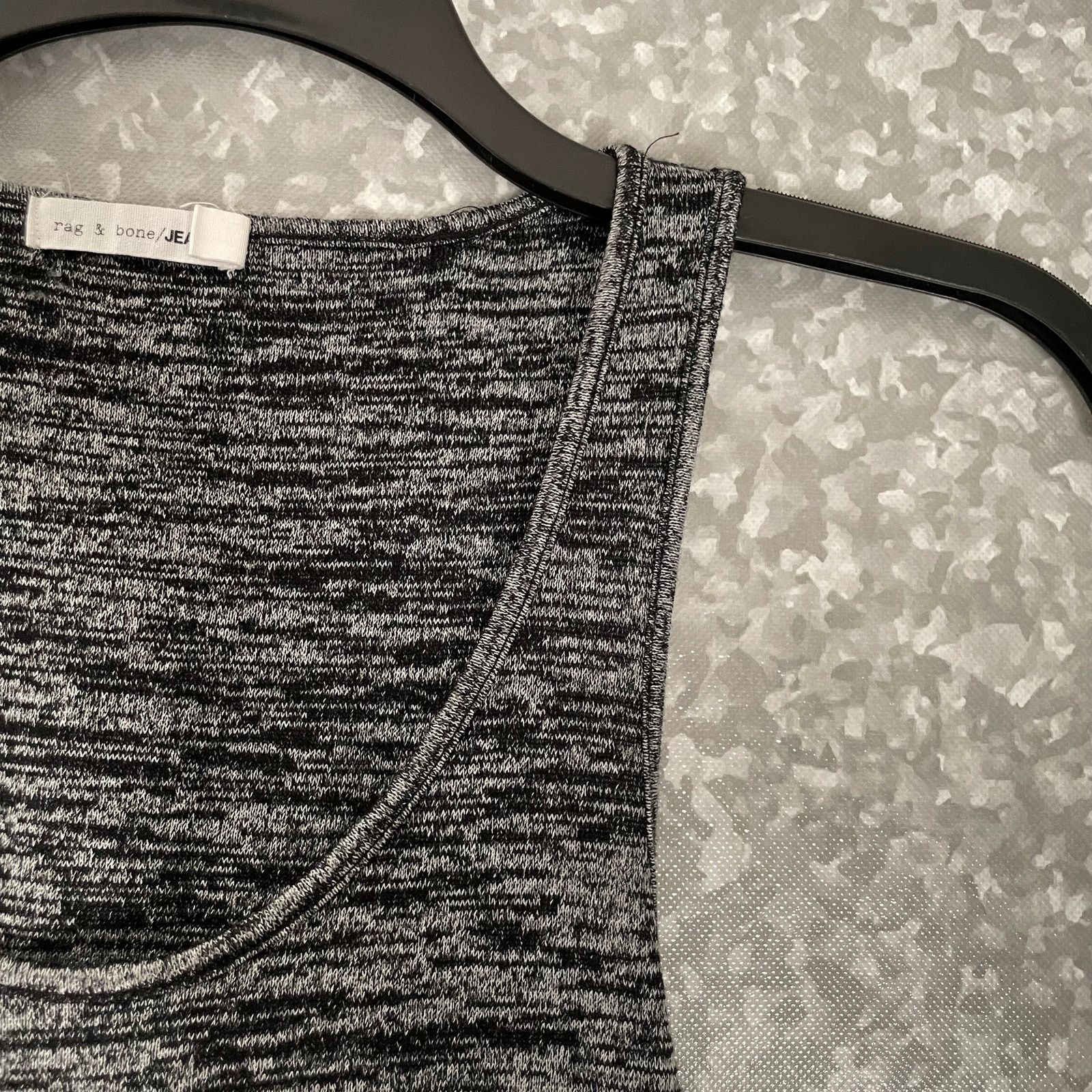 Rag & Bone Rag & Bone Jean Twist Back Gray & Black Heather Tank Top Size XS / US 0-2 / IT 36-38 - 4 Thumbnail