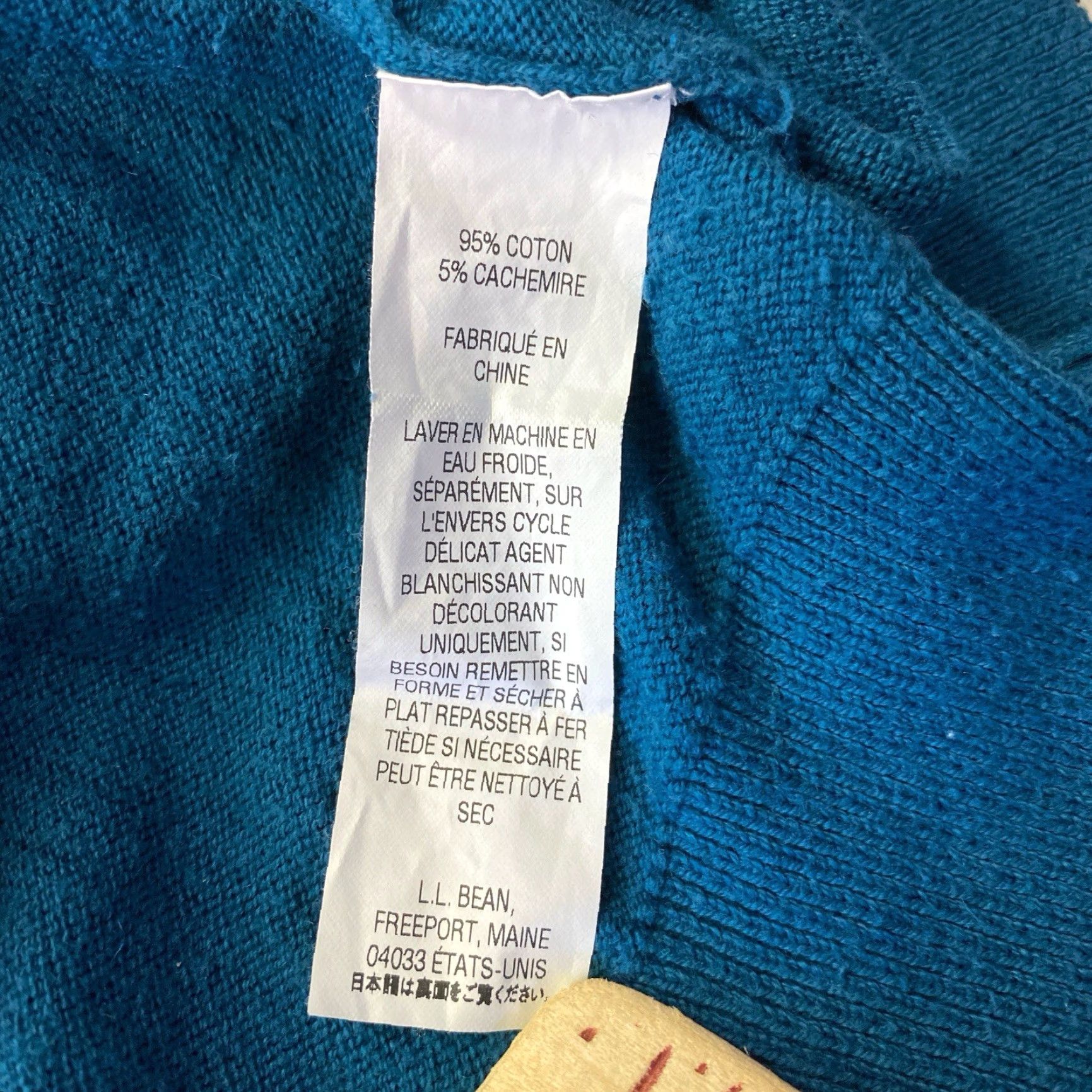 Vintage LL Bean Men’s Large Blue 1/4 Zip Pullover Cashmere Blend Sweater Regular Size M Pullover Zipper Winter Casual Preppy Shirt Size US M / EU 48-50 / 2 - 5 Thumbnail