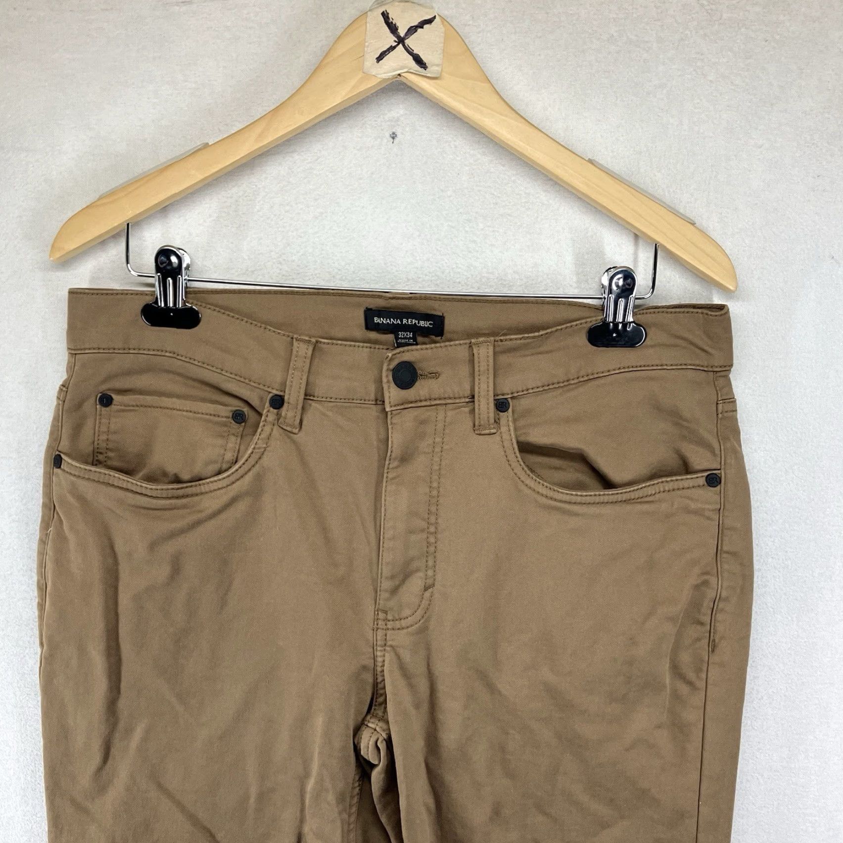 Banana Republic Banana Republic Chino Pants Mens 34x32 Brown 5-Pocket Stretch Business Casual Classic Size US 34 / EU 50 - 4 Thumbnail
