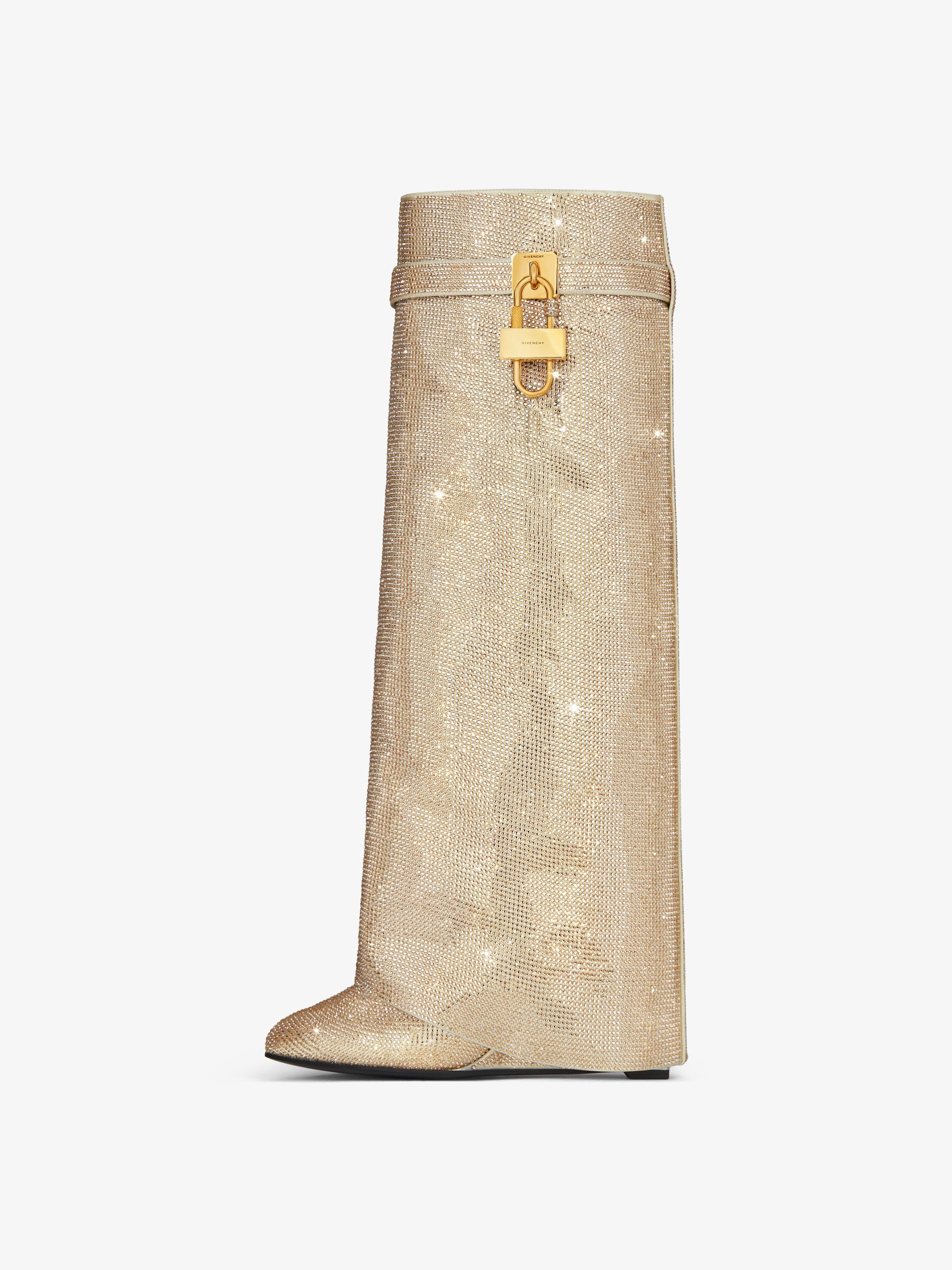 Givenchy o1srvl11e0525 Shark Lock Pant Boots 90mm in Almond Size US 12 / IT 42 - 4 Thumbnail