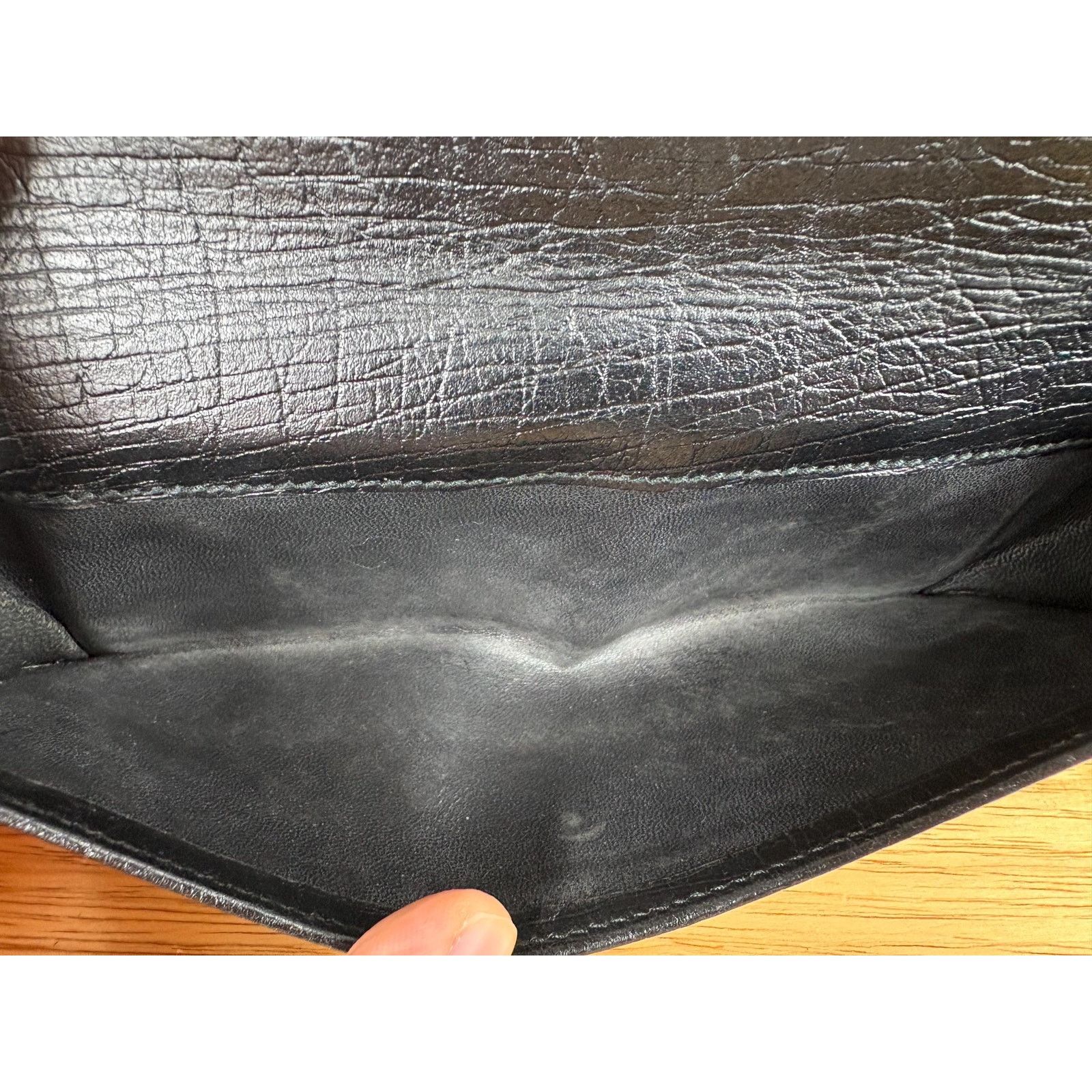Gucci Authentic Gucci Long Bifold Wallet Black w/ Bamboo Hardware Size ONE SIZE - 7 Thumbnail