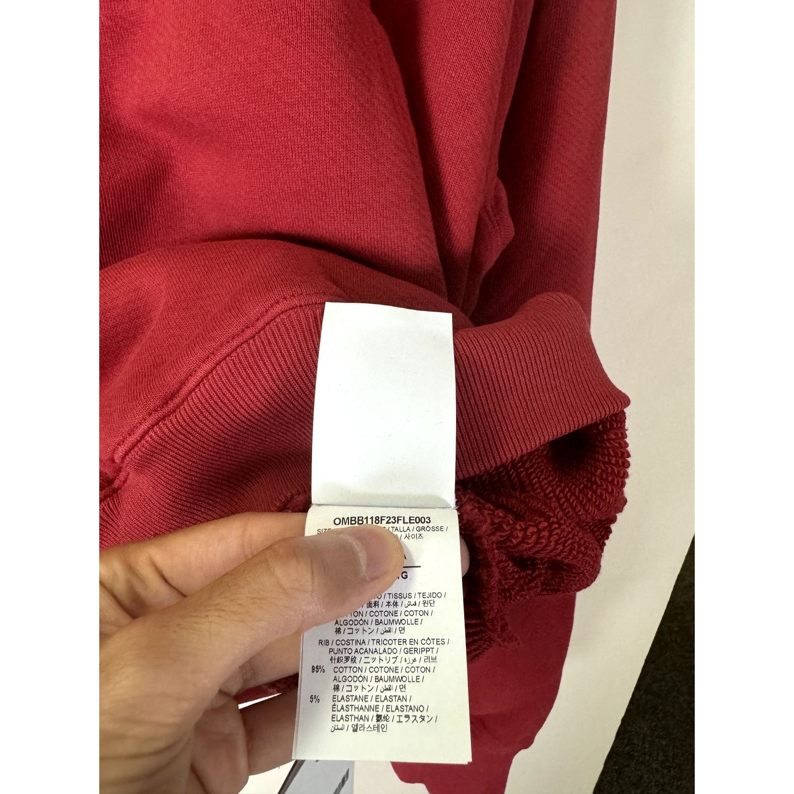 Off-White o1rshd1 No Offence Over Hoodie Rio in Red/White Size US XL / EU 56 / 4 - 11 Thumbnail