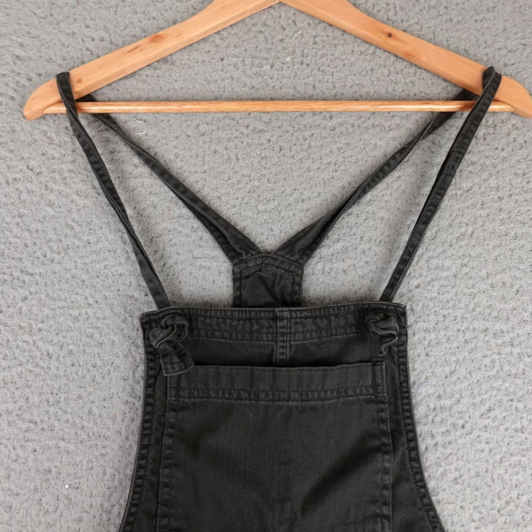 Vintage Aerie Overalls Womens XS Black Denim Straight Leg Adjustable Strap Relaxed Y2K Size 26" / US 2 / IT 38 - 4 Thumbnail
