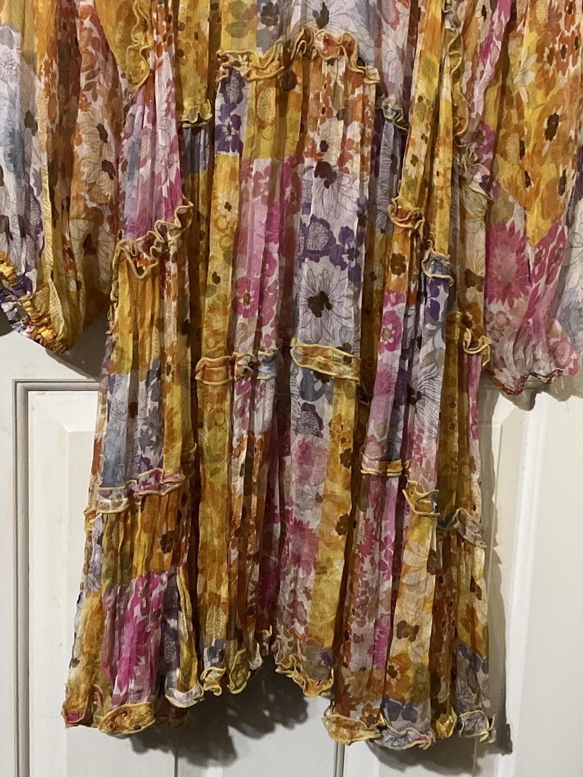 Other Johnny Was Jade Floral Print Boho Dress M sheer cottagecore Size M / US 6-8 / IT 42-44 - 5 Thumbnail