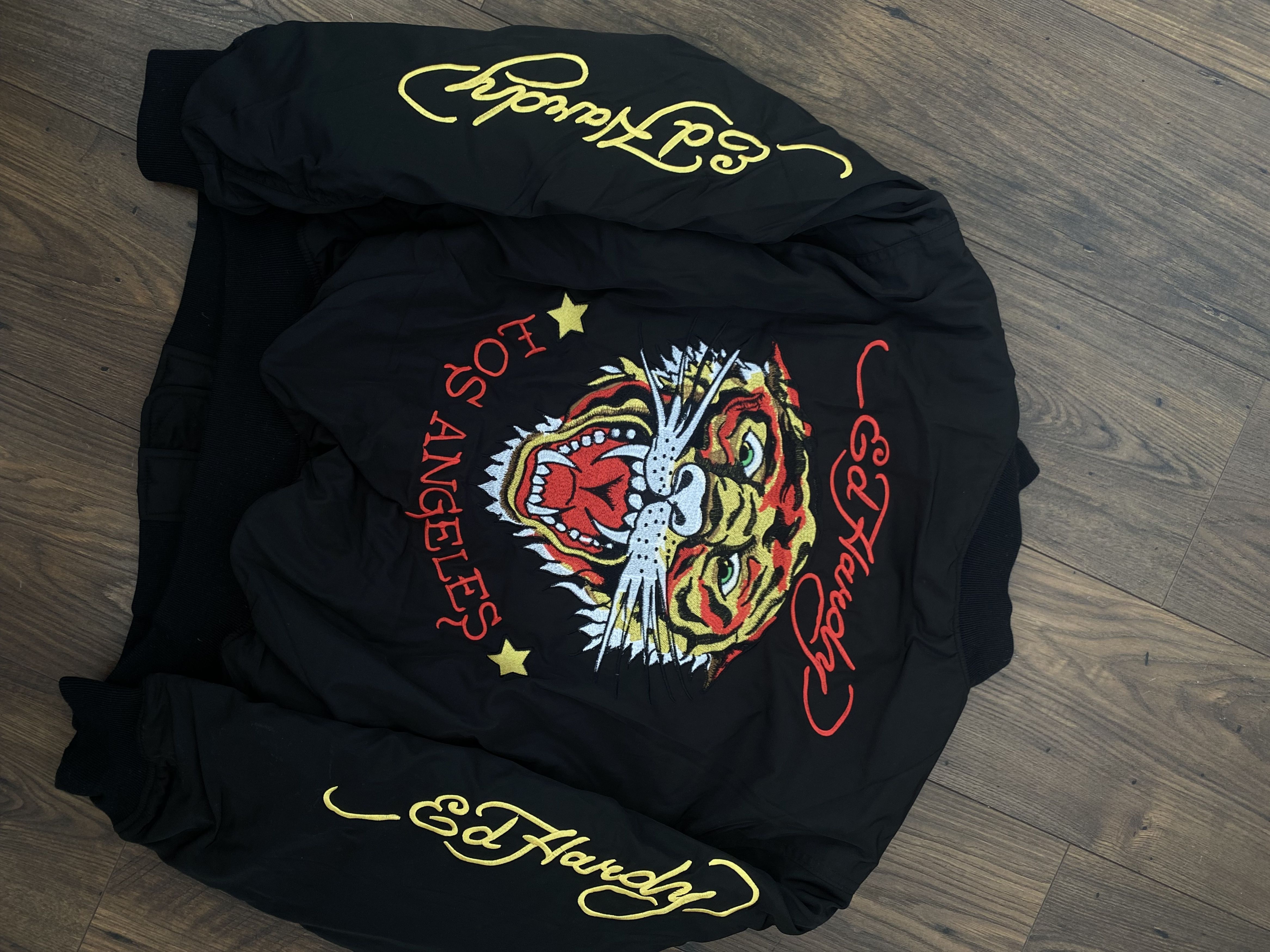 image of By Christian Audigier Bomber Jacket Size S in Black, Men's