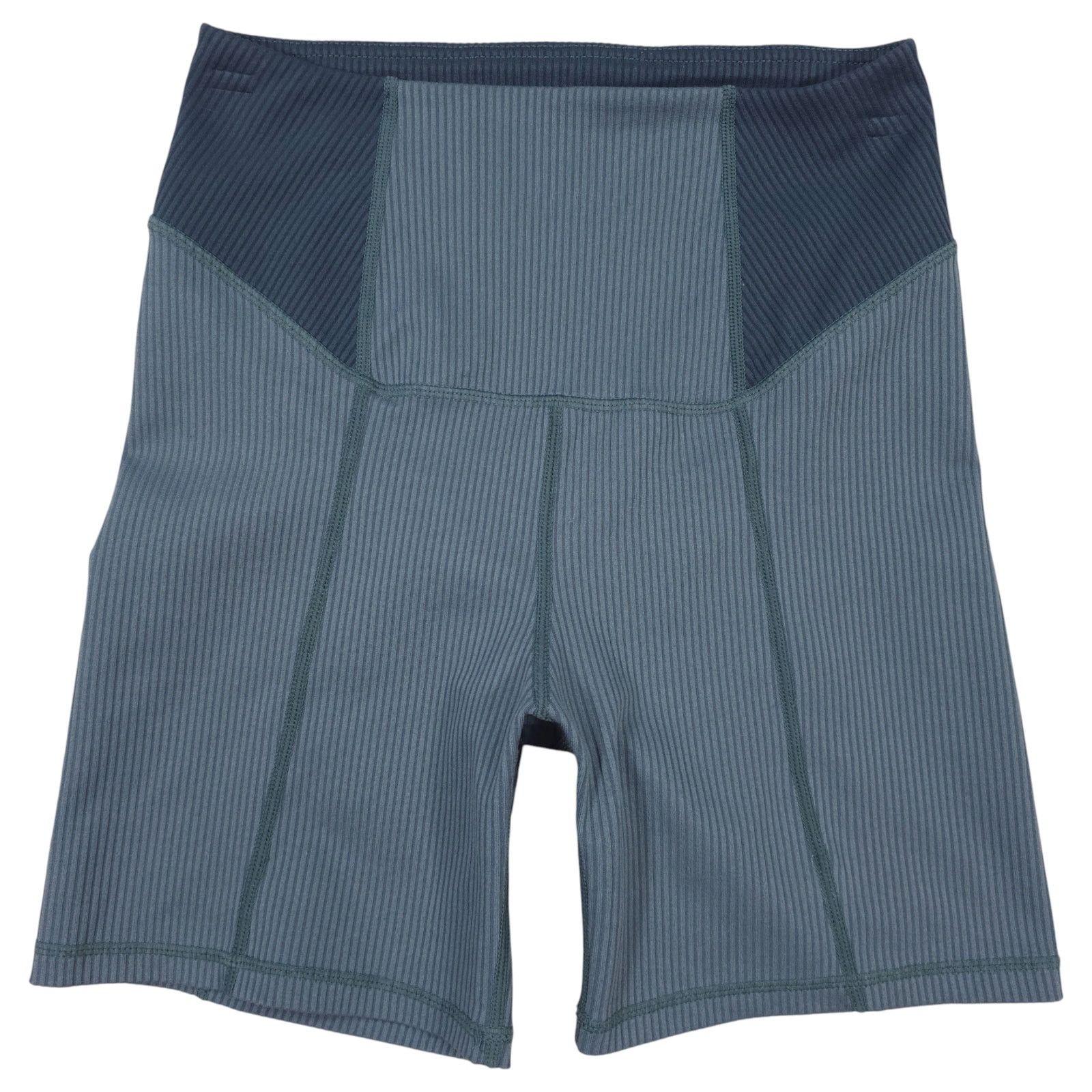 For Love & Lemons For Love & Lemons Ribbed Dani Biker Shorts Green Sz Small Size 27" / US 4 / IT 40 - 1 Thumbnail