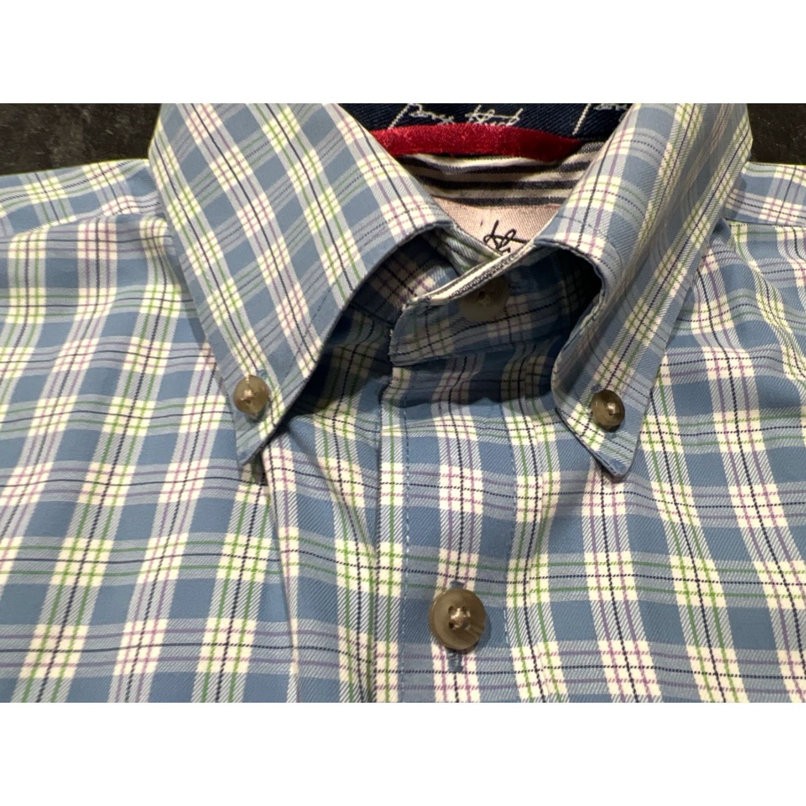 Wrangler Wrangler Shirt Mens XL Blue Plaid George Strait Button Western Cowboy Cut Rodeo Size US XL / EU 56 / 4 - 5 Thumbnail