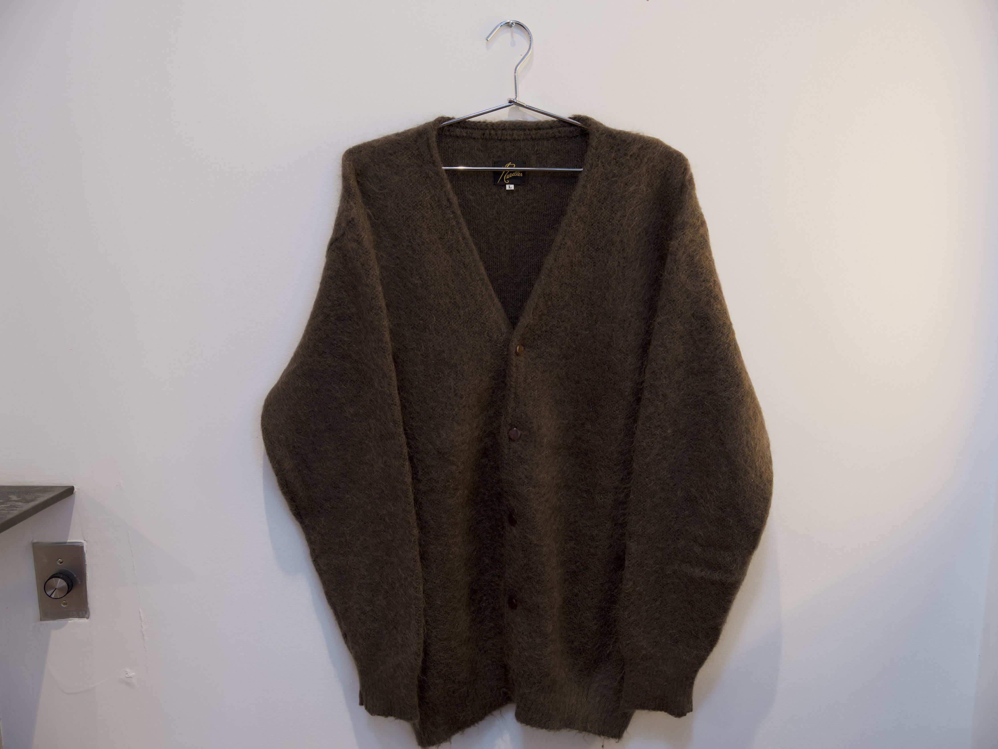 Needles Brown Mohair Cardigan L Made in Japan