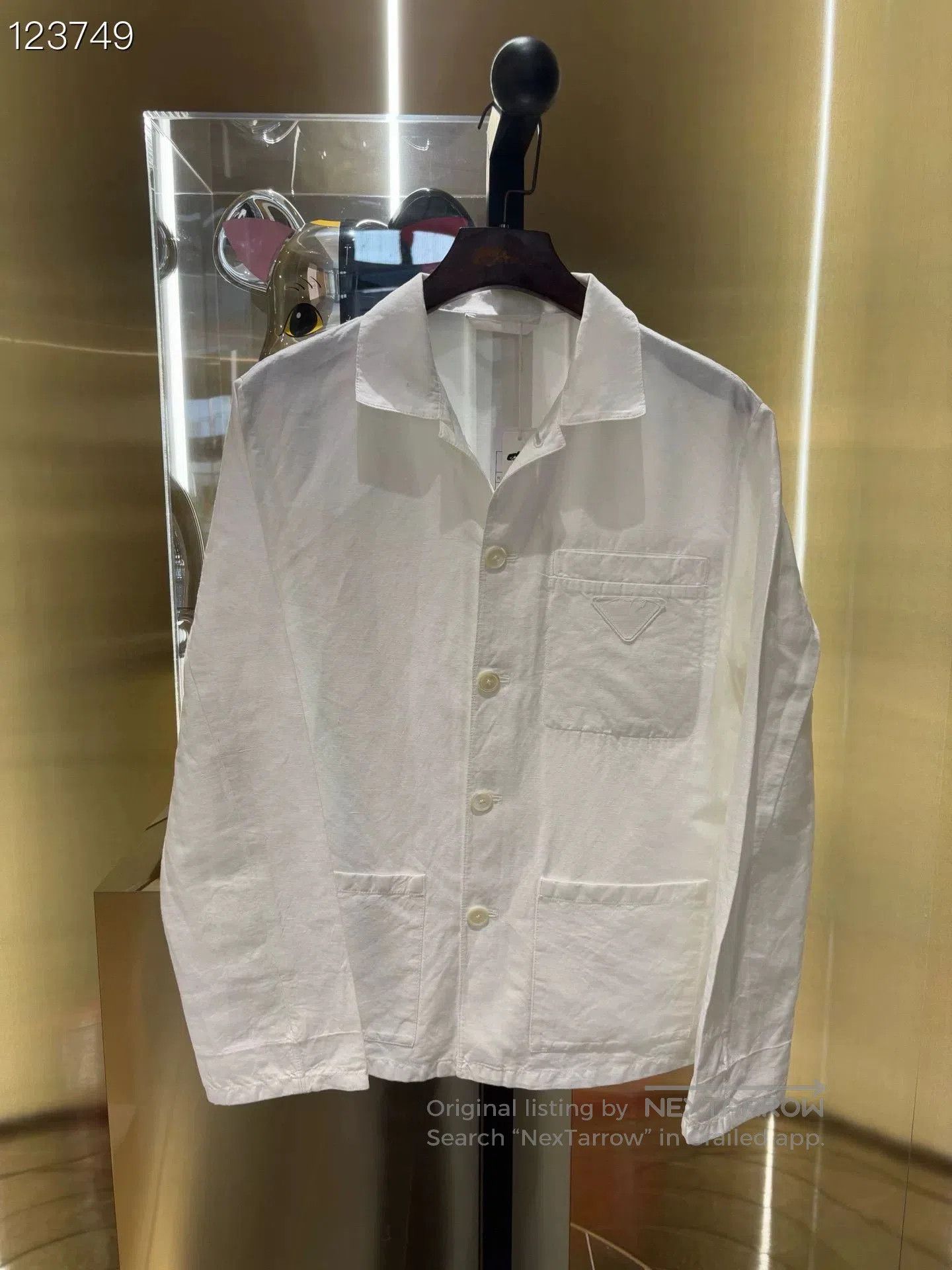 Prada Prada White Shirt Coat. Size US S / EU 44-46 / 1 - 1 Thumbnail