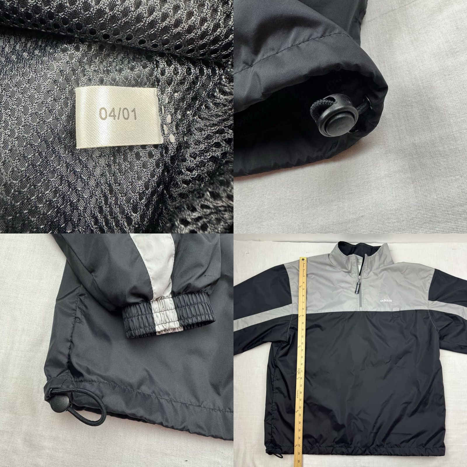 Adidas VINTAGE Adidas Windbreaker Jacket Adult Large Full Zip Collared Y2K Lightweight Black Men L Windbreaker 90s Sports Mens Size US L / EU 52-54 / 3 - 8 Thumbnail
