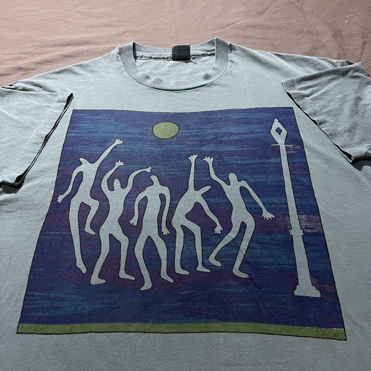 Vintage Vintage 90s Rankine Art Tee 2XL Faded graphic streetwear Size US XXL / EU 58 / 5 - 1 Thumbnail