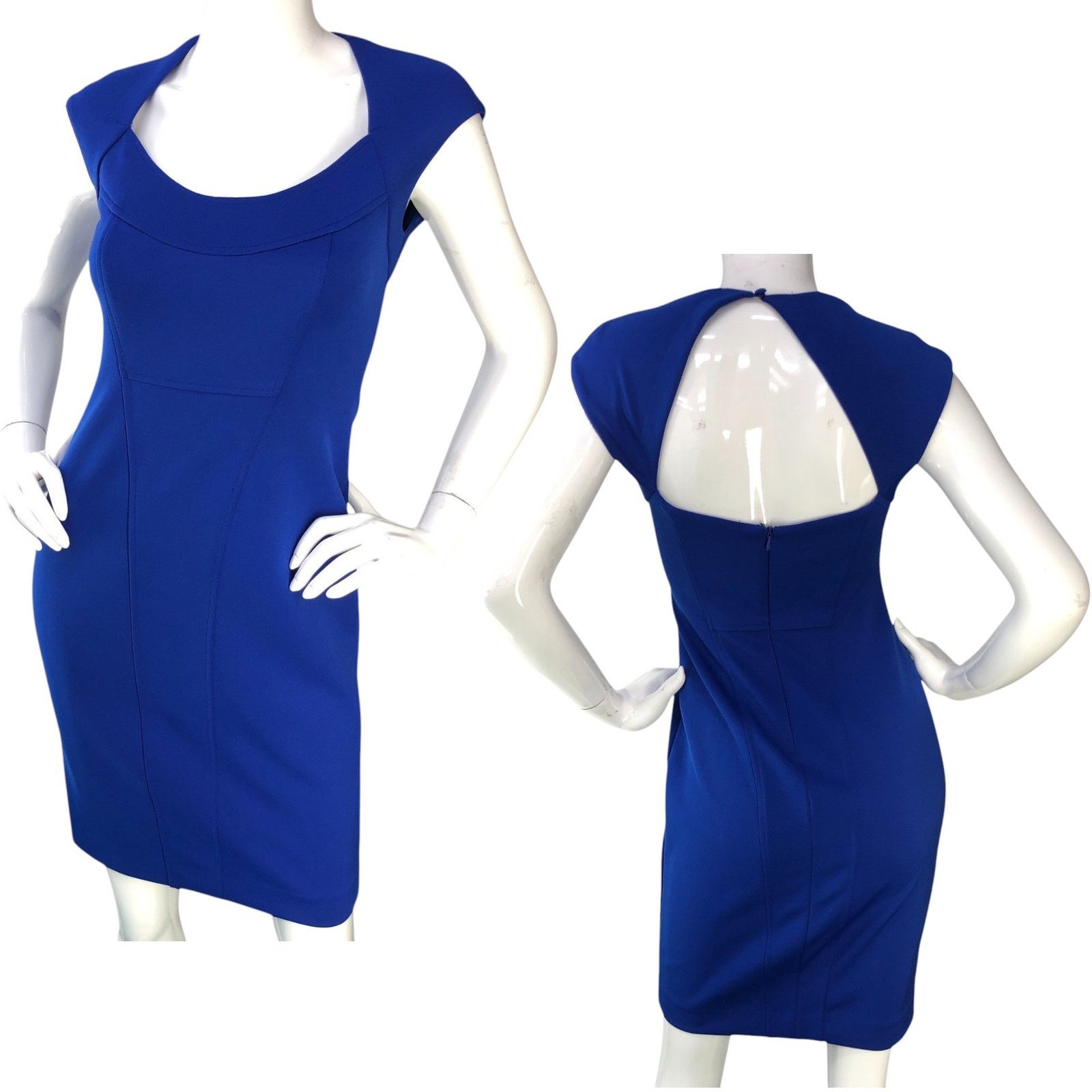 MAGGY LONDON Maggy London Size 2P Dress Open Back Scoop Neck Royal Blue Size XS / US 0-2 / IT 36-38 - 1 Thumbnail