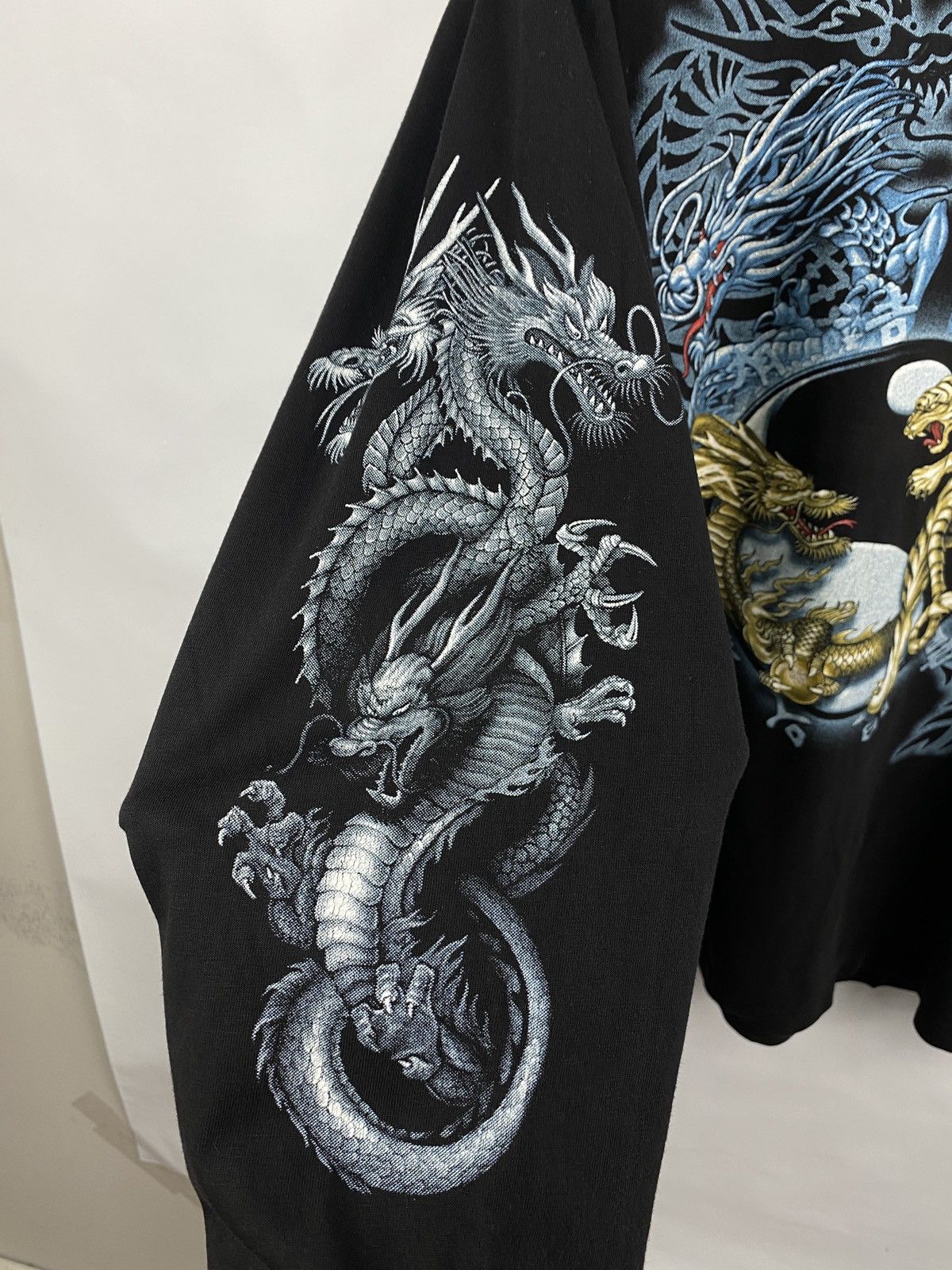 Japanese Brand 🇯🇵☯️ Vintage 90s Yin Yang Japan Tiger Dragon Long Sleeve Size US XL / EU 56 / 4 - 5 Thumbnail