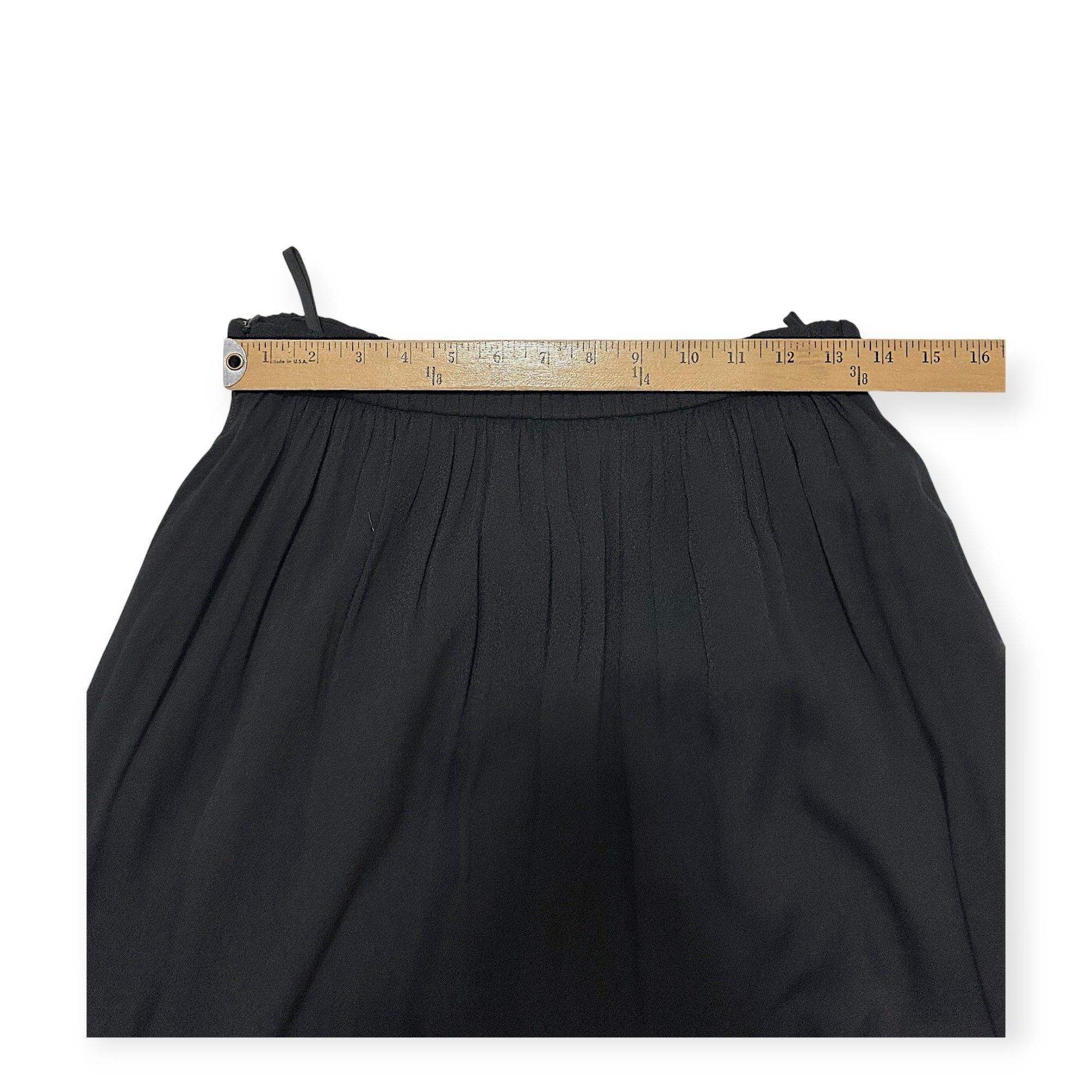 Ulla Johnson Ulla Johnson Sofia Ruffled Crepe Midi Skirt, Black, Size 4, Size 27" / US 4 / IT 40 - 12 Thumbnail