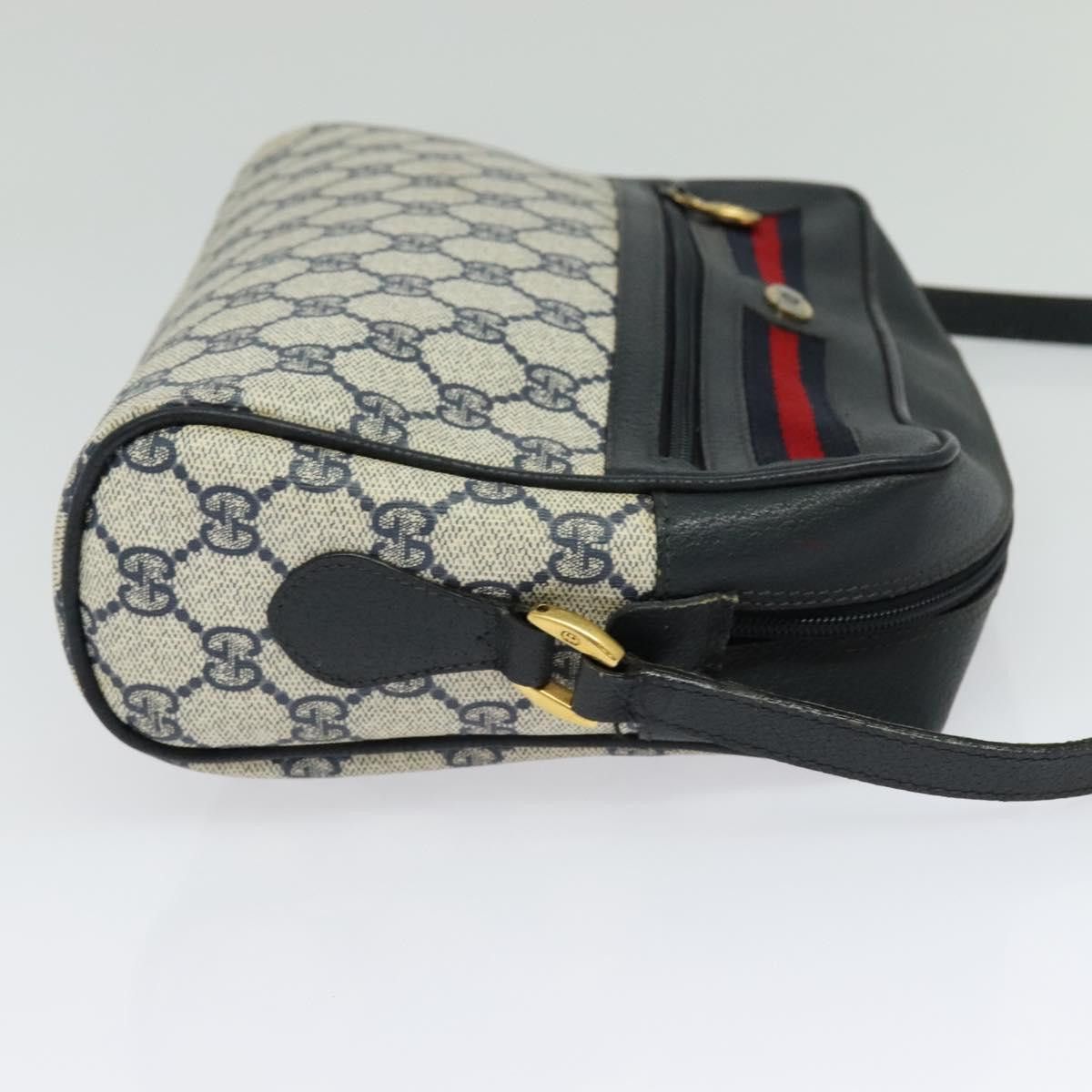 Gucci GUCCI GG Supreme Sherry Line Shoulder Bag Pvc Navy Gold 001 Size ONE SIZE - 5 Thumbnail