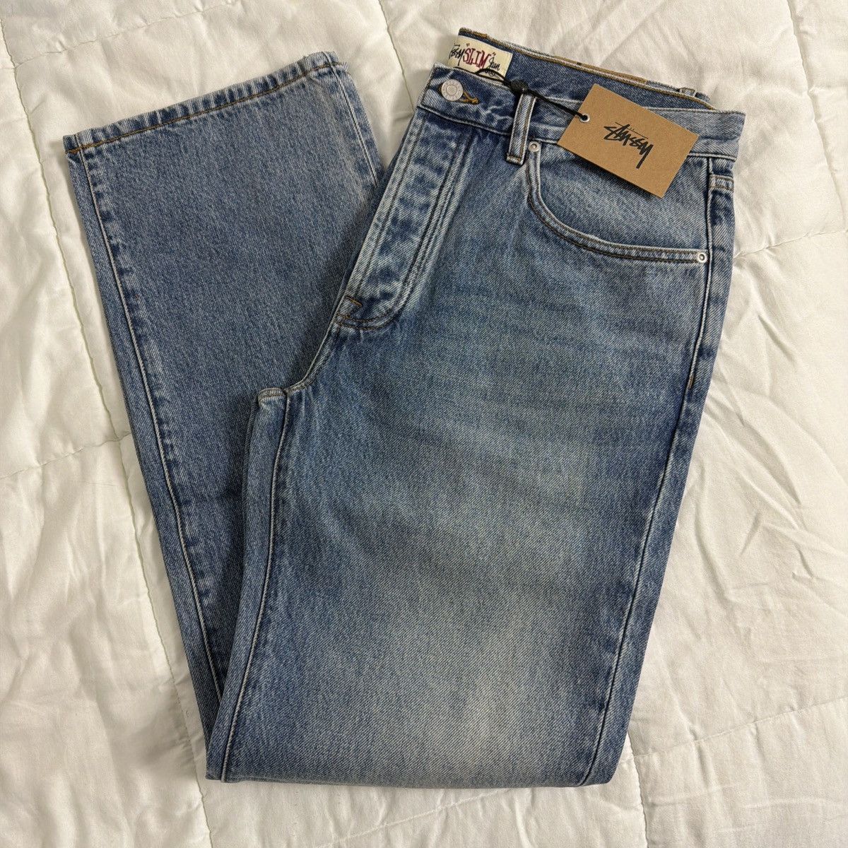 Stussy Stussy Slim Ol Jean stone washed indigo Size US 34 / EU 50 - 3 Thumbnail