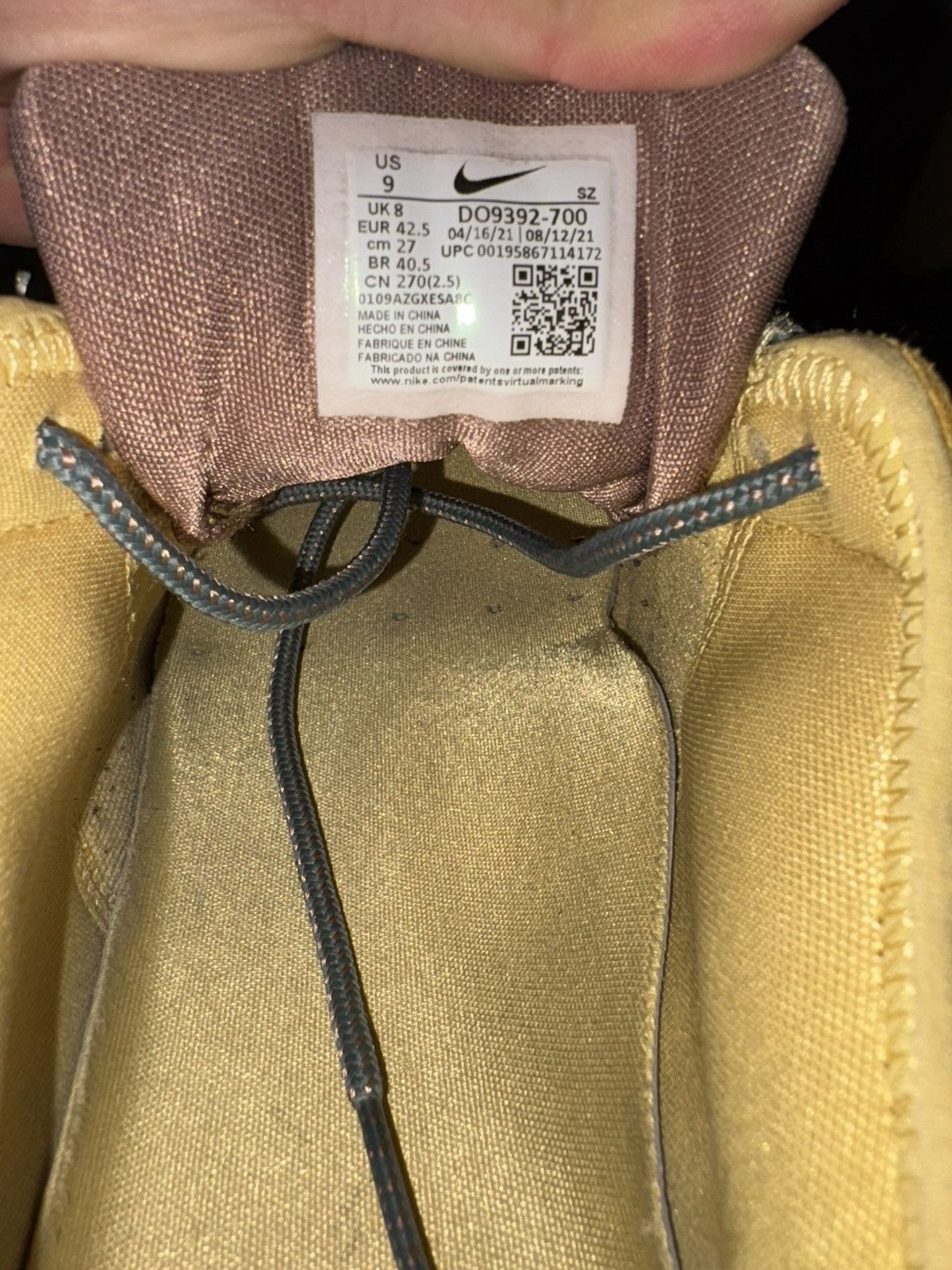 Nike × Travis Scott Travis Scott x Nike Air Max 1 ‘Saturn Gold’ Size US 9 / EU 42 - 8 Thumbnail