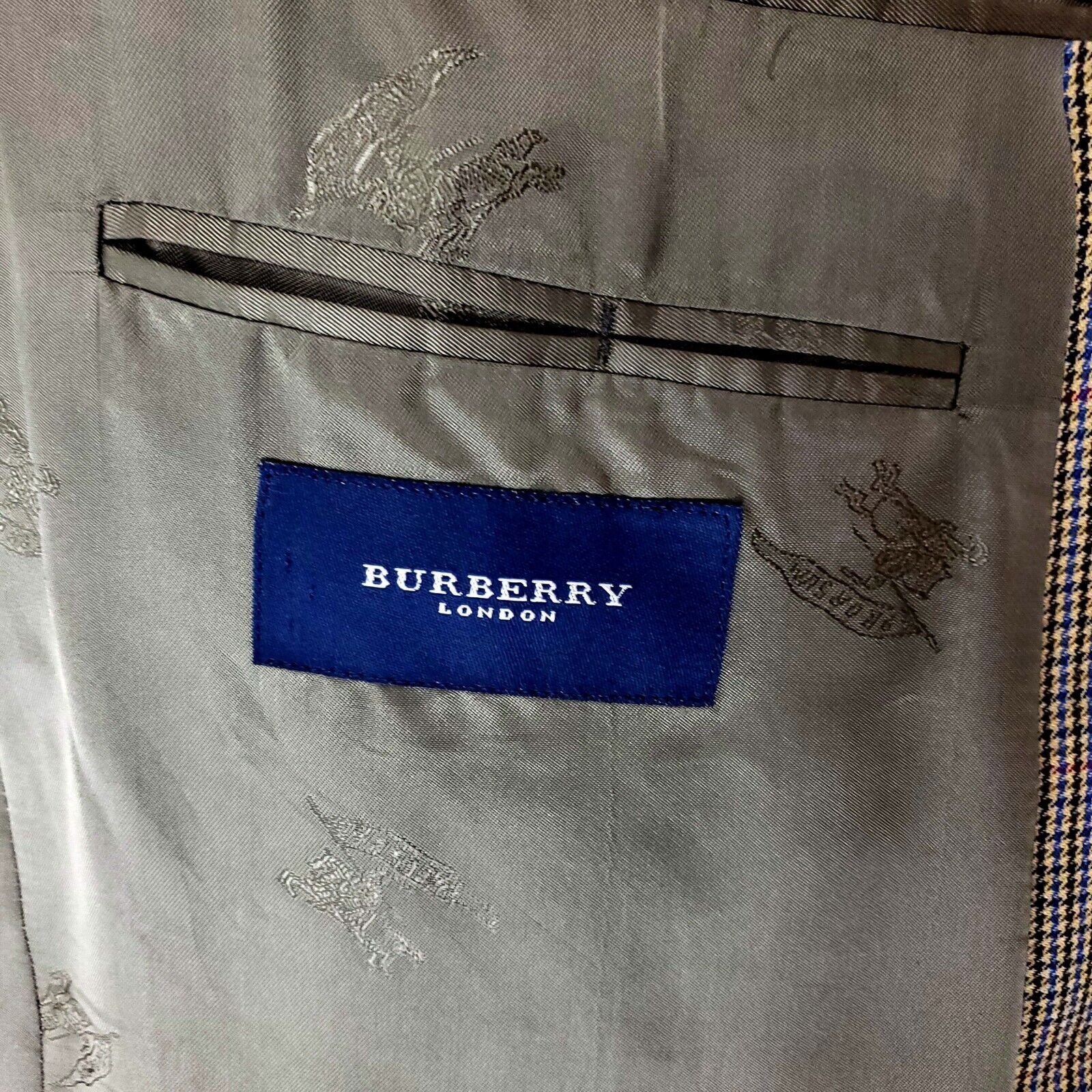 Burberry Burberry London Wool 3 Leather Button Sport Coat 42R Brown H Size 42R - 7 Thumbnail