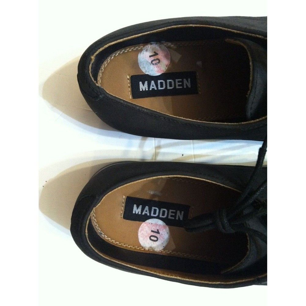 Steve Madden STEVE MADDEN MENS BLACK LEATHER OXFORD DRESS SHOES SIZE: 10 Size US 10 / EU 43 - 3 Thumbnail