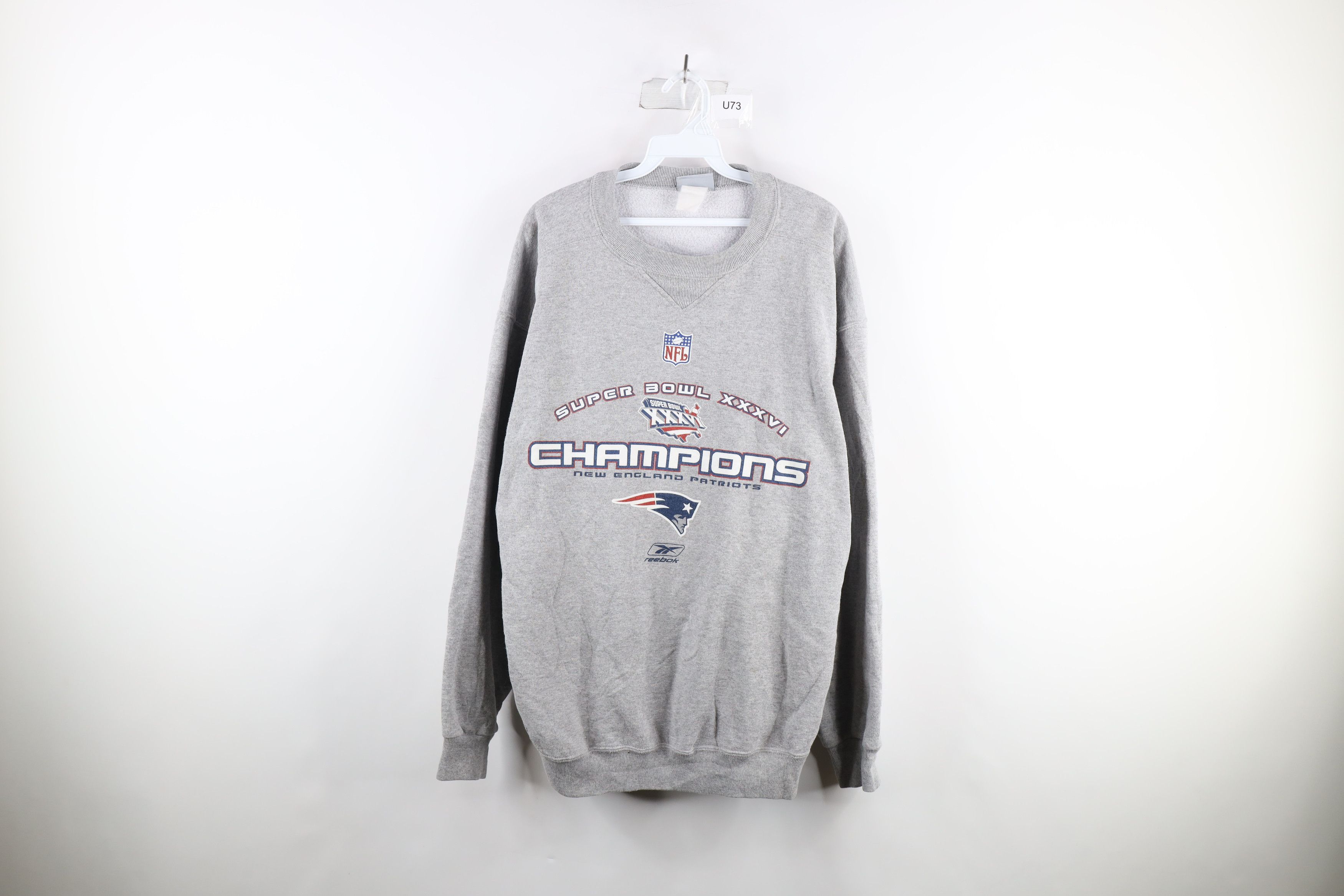 Vintage Reebok NFL New England high quality Patriots Full Zip Up Hoodie Sweater Jacket Mens S