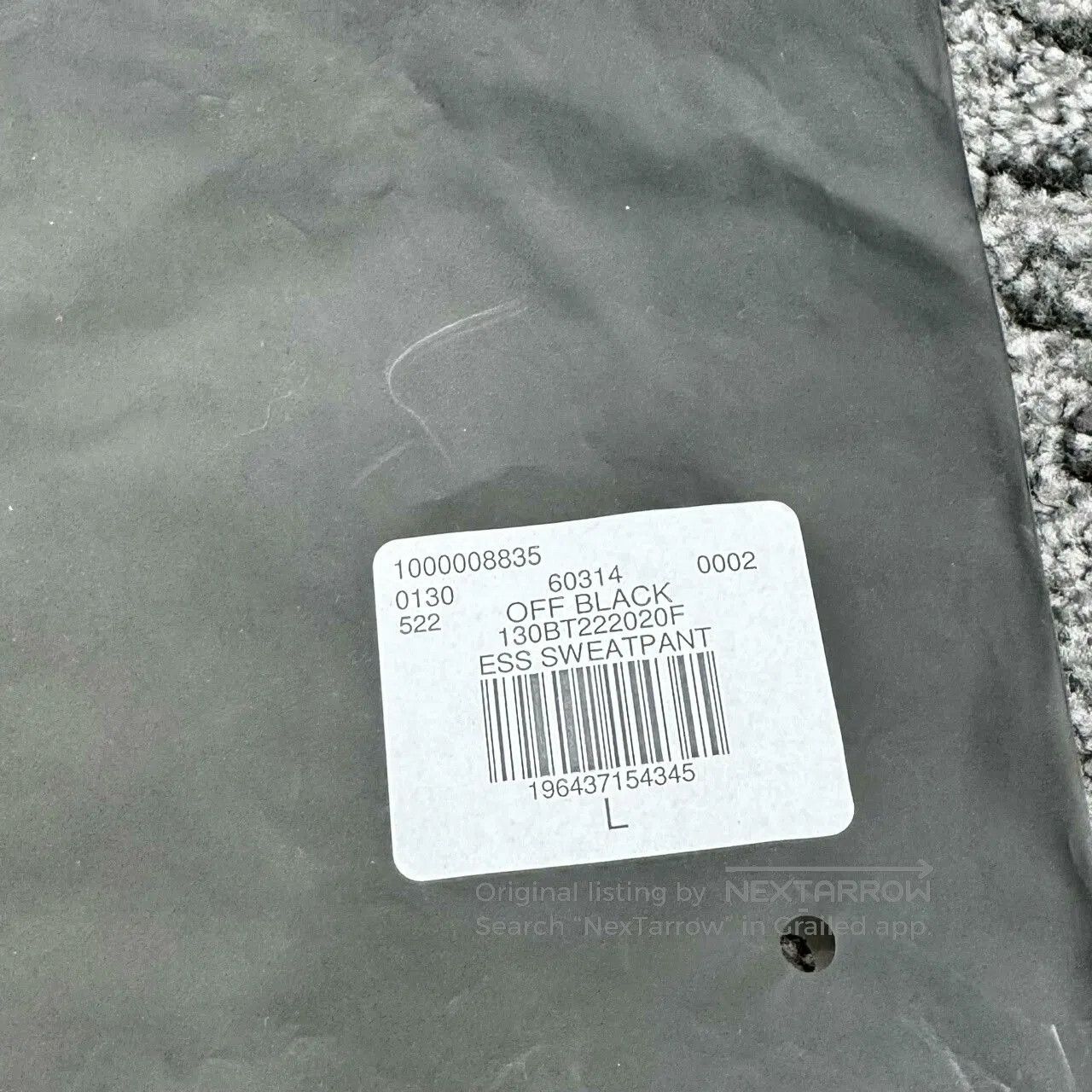 Fear of God fog essentials gray black logo sweatpants. Size US 32 / EU 48 - 3 Thumbnail