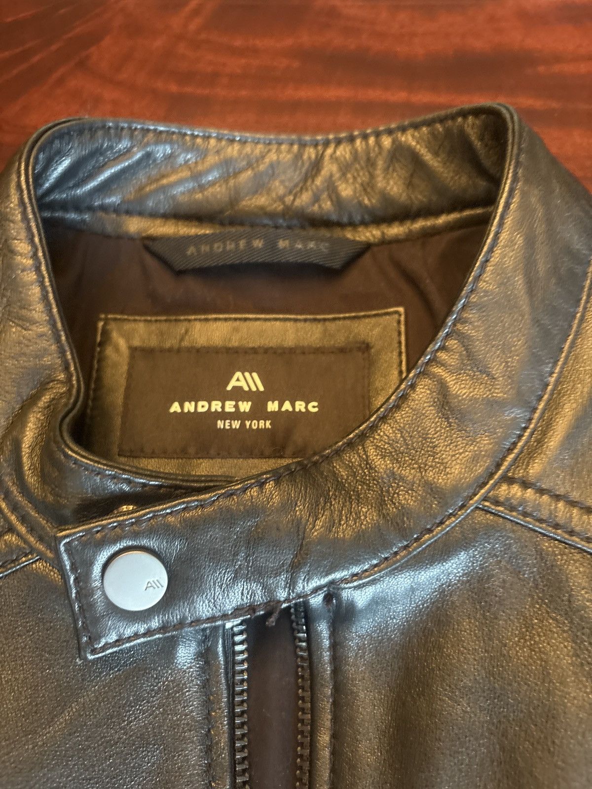 Andrew Marc Leather Racer Jacket Size US S / EU 44-46 / 1 - 4 Thumbnail