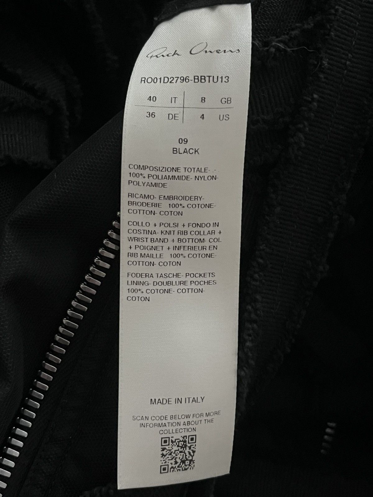 Rick Owens 3105€ Peter Flight Bomber Jacket Tulle 🆕 Size L / US 10 / IT 46 - 15 Thumbnail