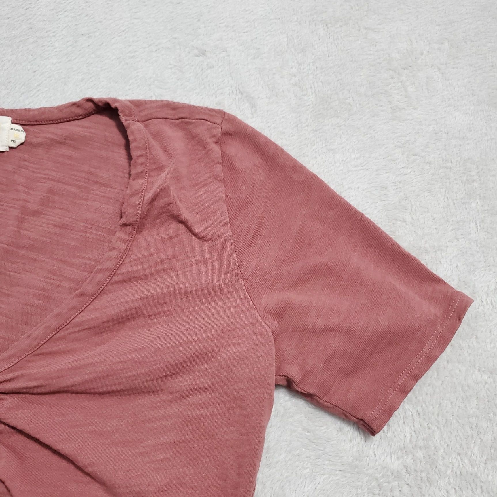 Nation LTD VINTAGE Nation LTD Los Angeles Top Women M Mauve Short Sleeve Fitted Button Tee Y2K Size M / US 6-8 / IT 42-44 - 7 Thumbnail