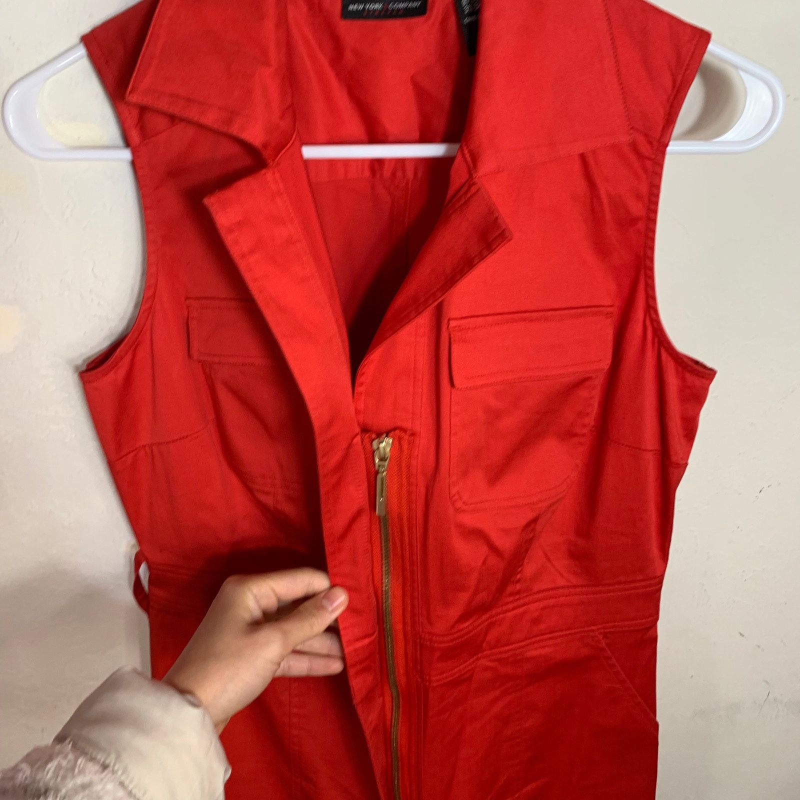 Other New York & Company Orange Sleeveless Zip Up Dress Size 2 Size XS / US 0-2 / IT 36-38 - 4 Thumbnail