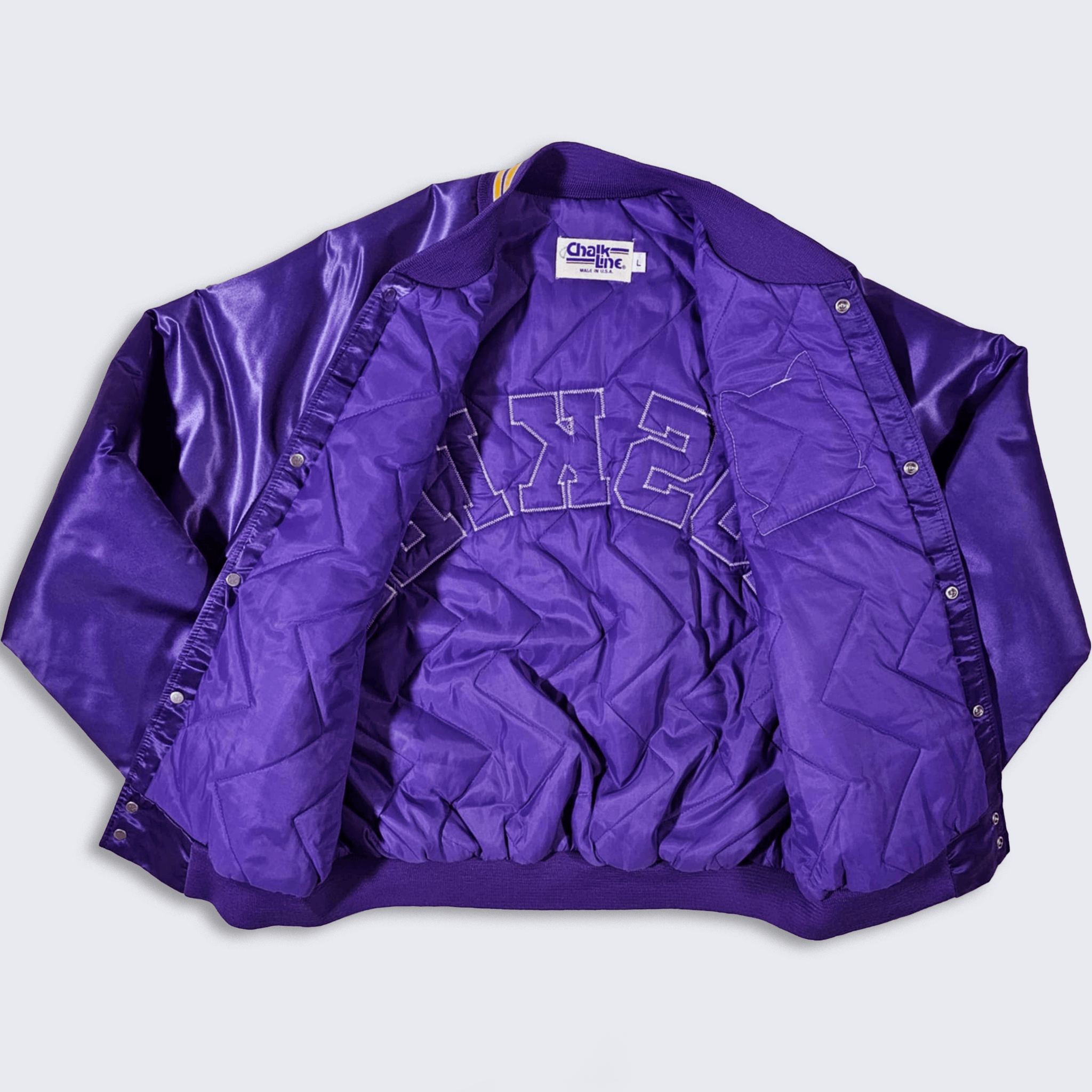 Chalk Line × Vintage Washington Huskies Vintage 80s Chalk Line Bomber Jacket Size US L / EU 52-54 / 3 - 3 Thumbnail