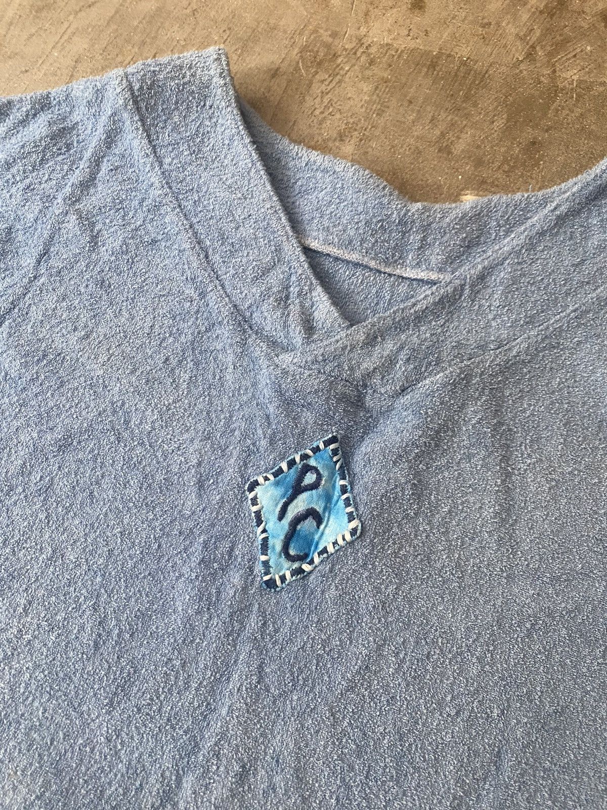 Porter Classic Porter Classic Oversize V Neck Tee Kapital Blue Blue Japan Size US M / EU 48-50 / 2 - 2 Thumbnail