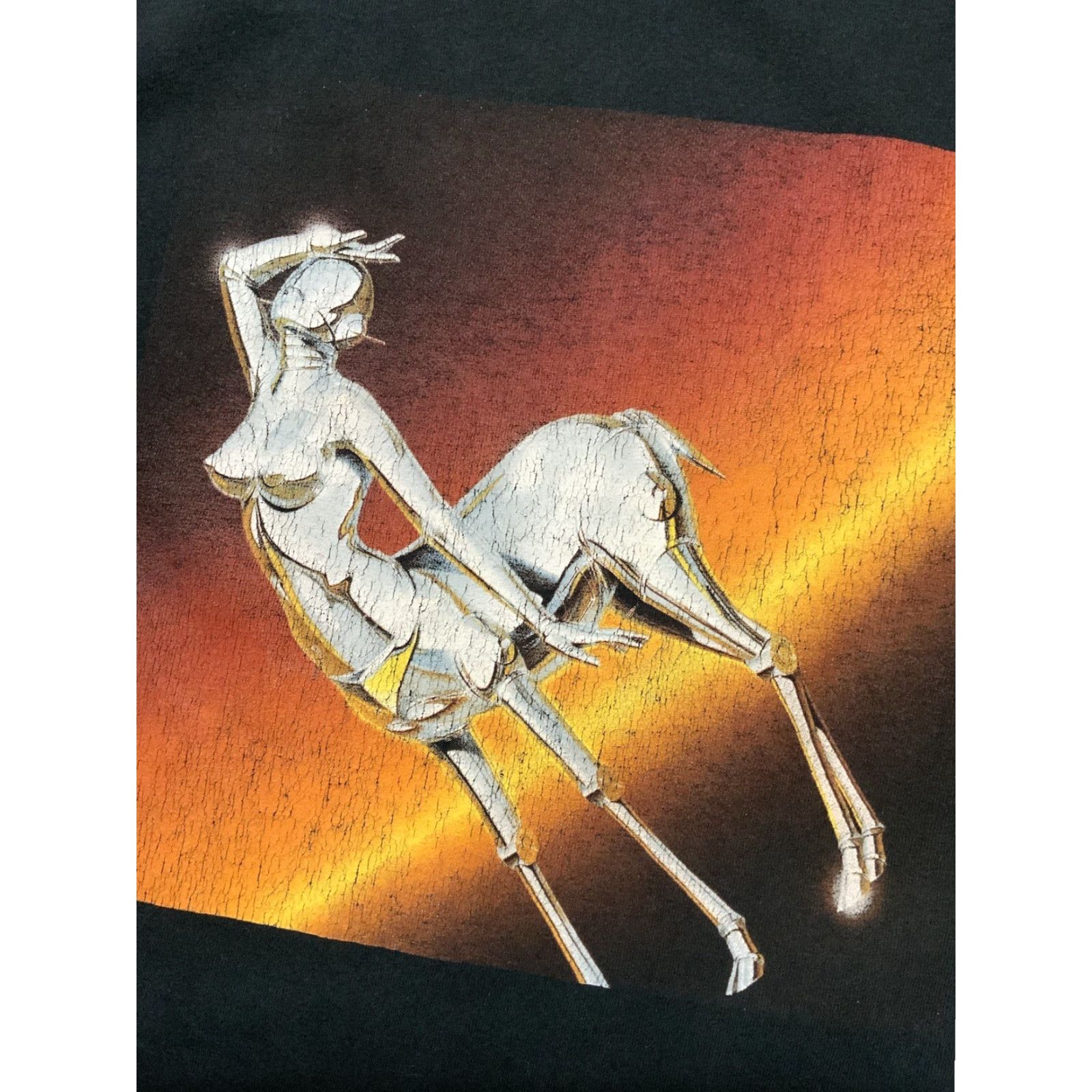 Vintage VINTAGE 88 Rising X Sorayama Head In The Clouds HITC II Black Graphic S/S T-Shirt Sz. M Mens Medium Graphic, Black Size US M / EU 48-50 / 2 - 5 Thumbnail