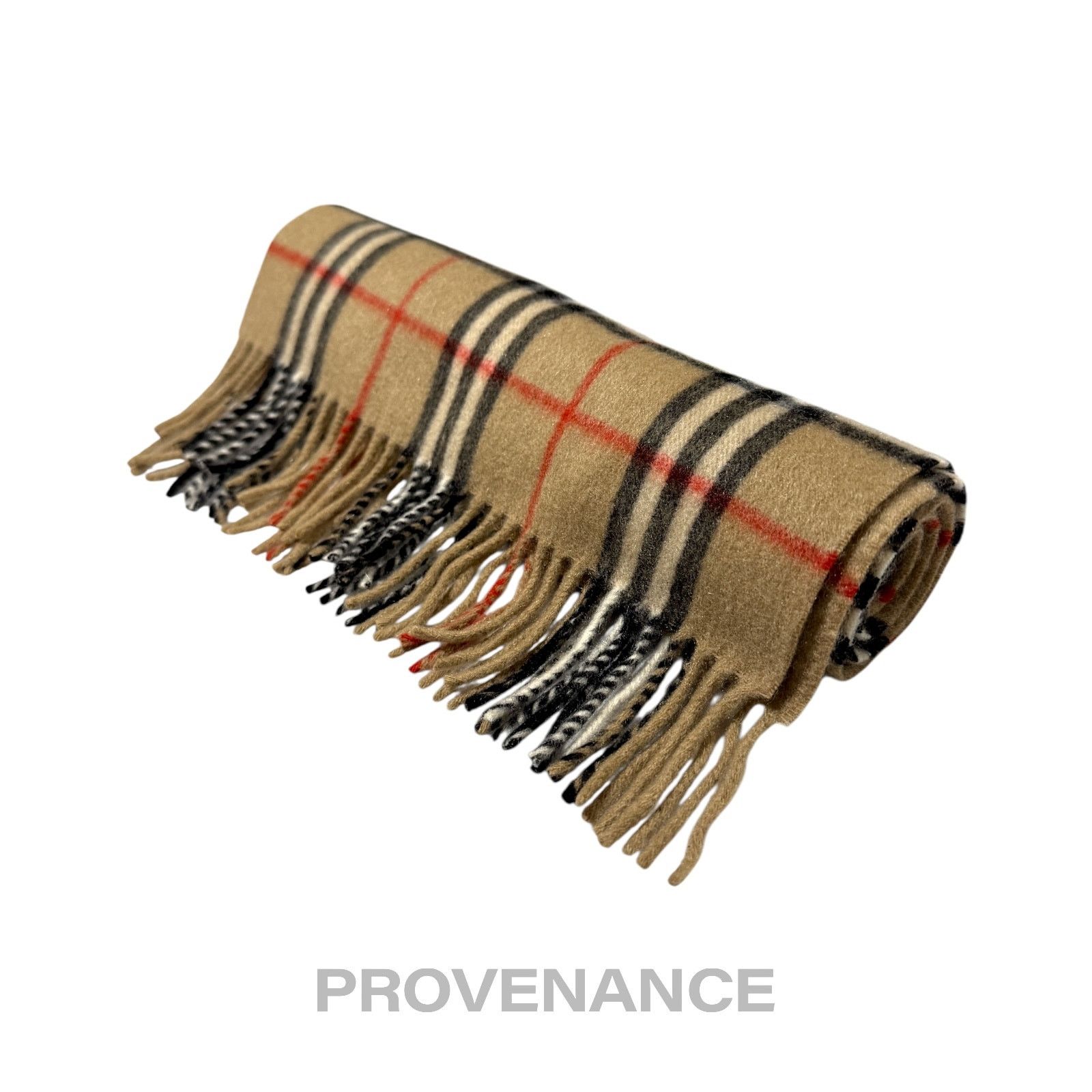 Burberry 🔴 Vintage Burberrys Scarf Nova Check 100% Cashmere Camel Size ONE SIZE - 7 Thumbnail