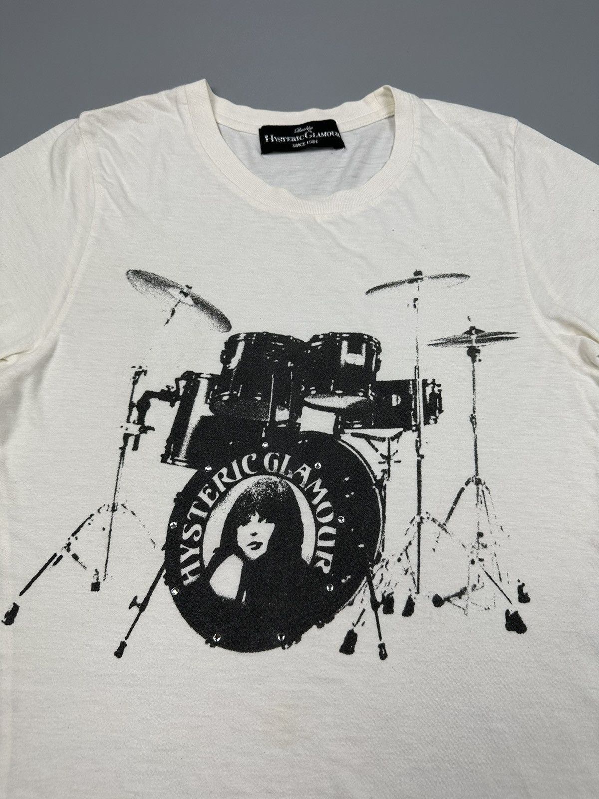 Hysteric Glamour HYSTERIC GLAMOUR DRUM SET GIRL DESIGN TEE Size S / US 4 / IT 40 - 3 Thumbnail