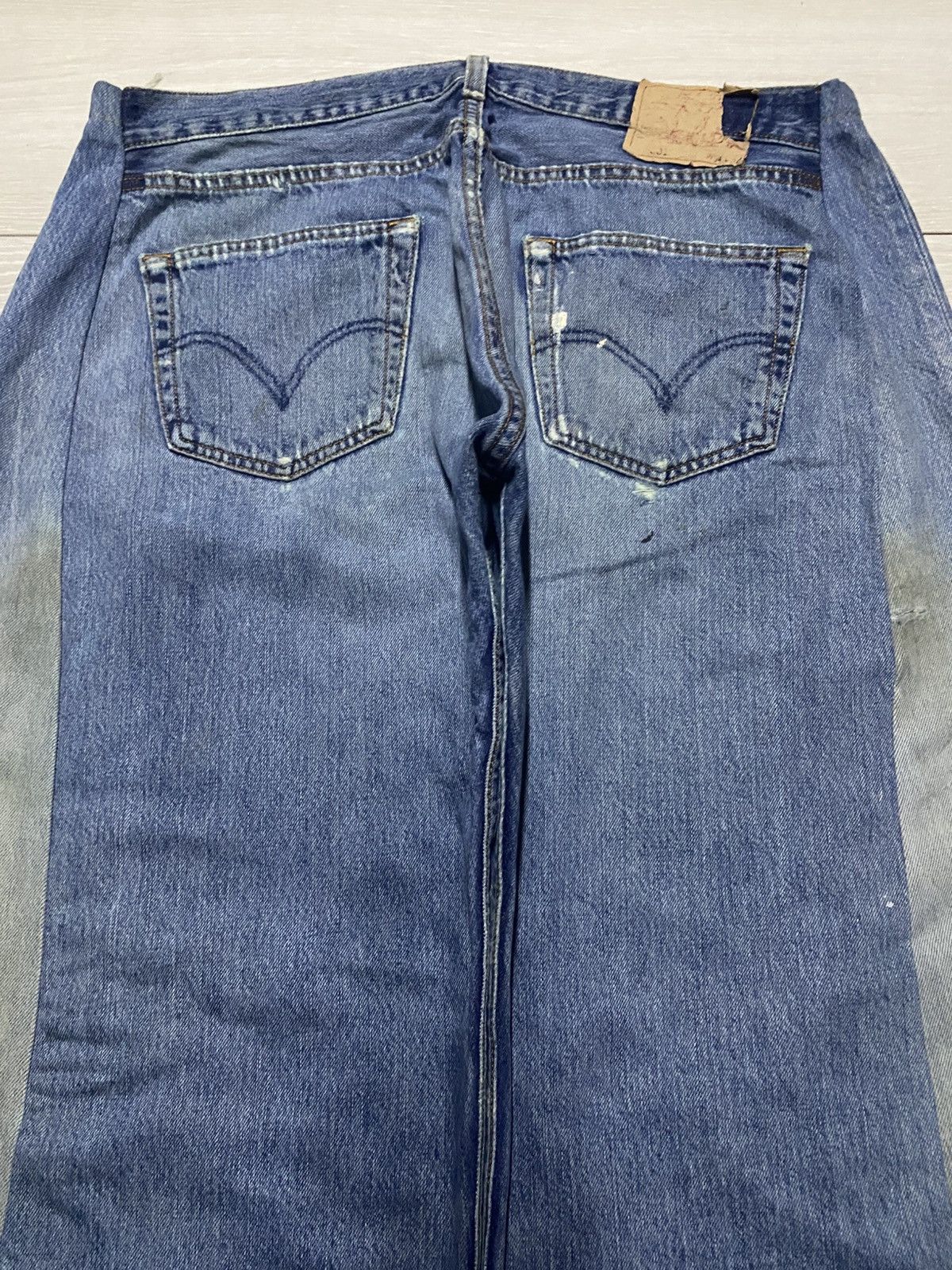 Levi's Levis Crazy Custom Super Baggy Style Paint Splatter Jeans Size US 36 / EU 52 - 4 Thumbnail