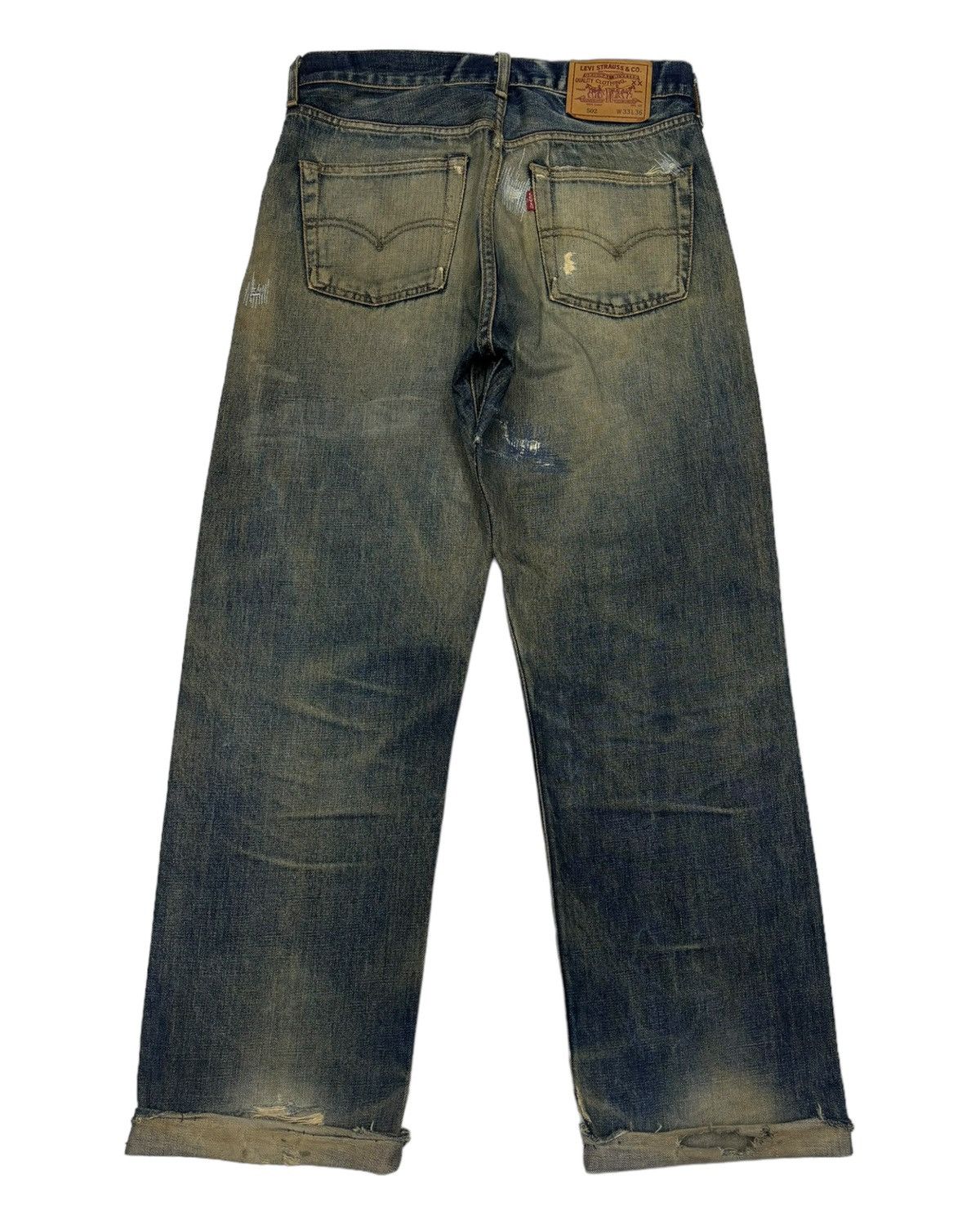 Levi's × Undercover Vintage Levis 502 Big E Selvedge Redline Distressed Denim Size US 31 - 2 Thumbnail