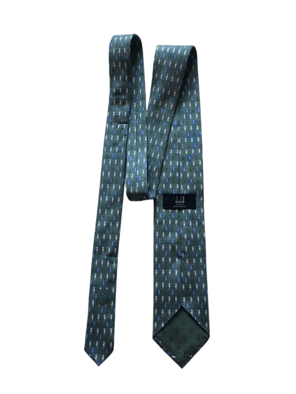 Alfred Dunhill Dunhill London Mulberry Silk Tie Seahorse Pattern Size ONE SIZE - 5 Thumbnail