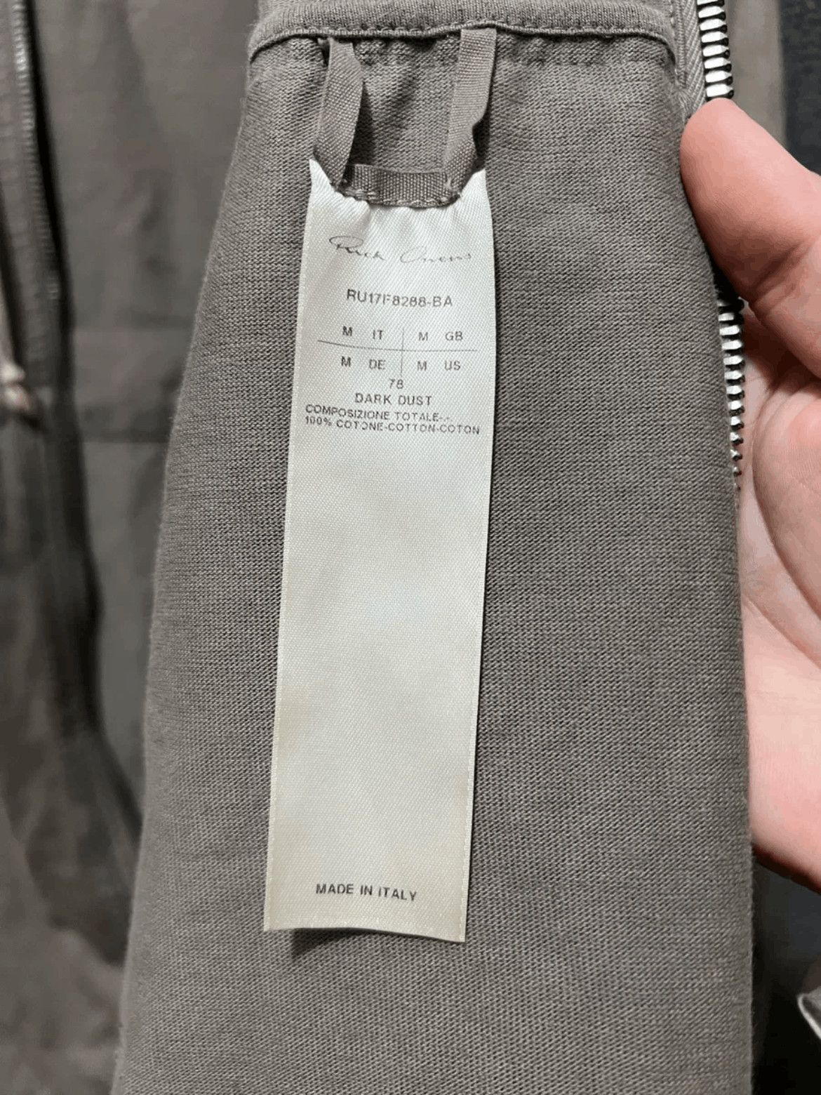 Rick Owens Rick Owens 17AW Mainline Zip-up Hoode Size US M / EU 48-50 / 2 - 9 Thumbnail